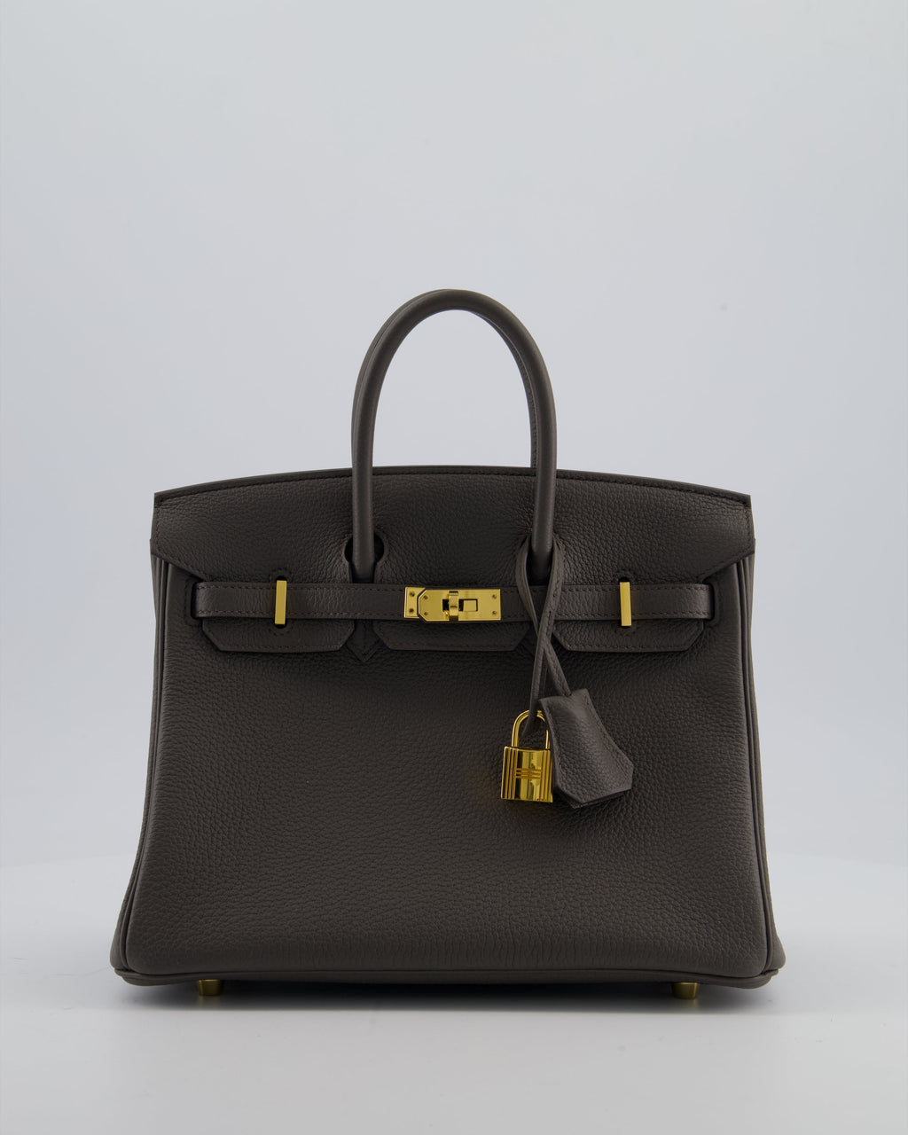 Hermès Birkin 25 Retourne Bag in Gris Etain Togo Leather with Gold Hardware