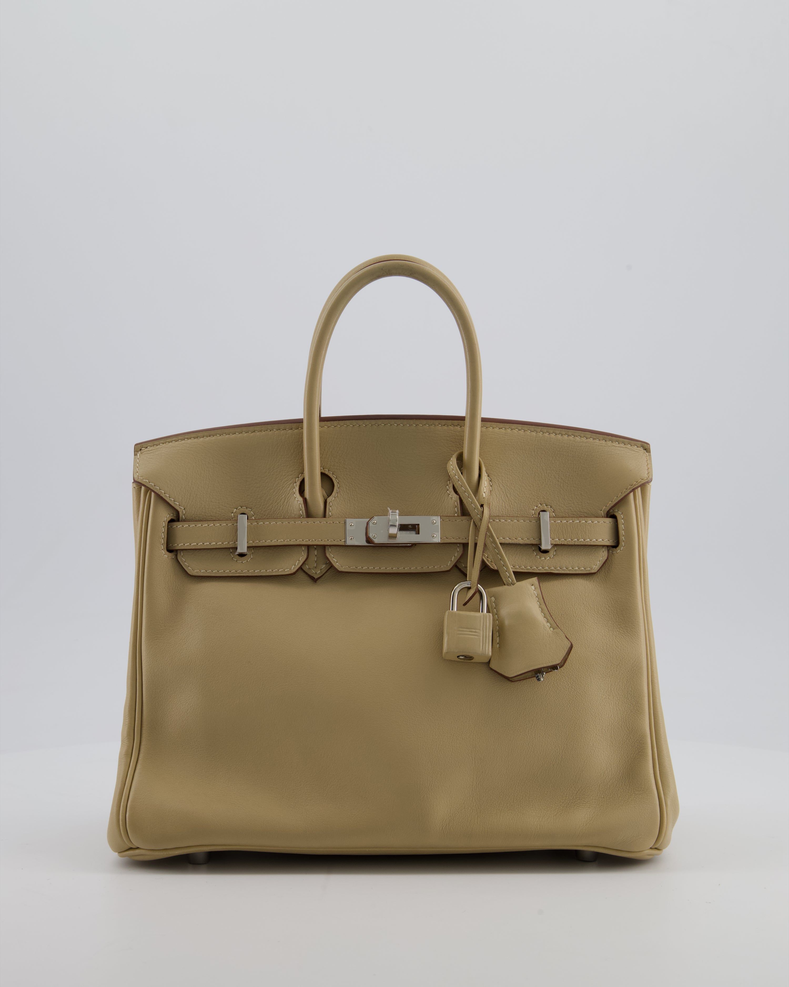*FIRE PRICE* Hermès Birkin 25 Retourne Bag in Parchemin Swift Leather with Palladium Hardware