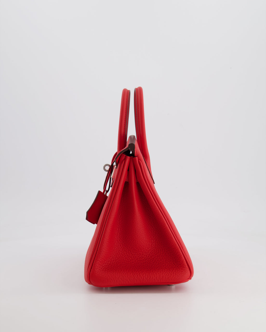 Hermès Birkin 25 Retourne Bag in Rouge de Coeur Togo Leather with Palladium Hardware
