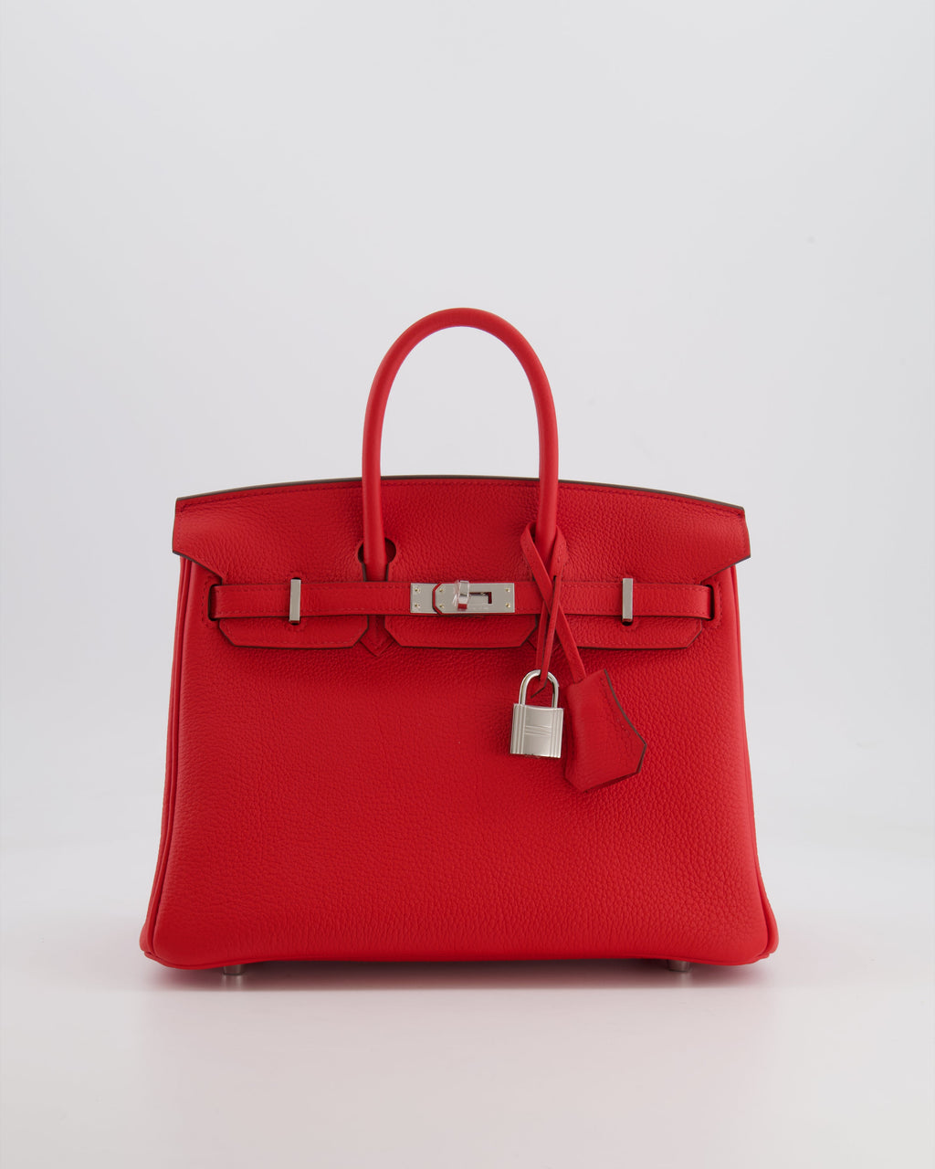 Hermès Birkin 25 Retourne Bag in Rouge de Coeur Togo Leather with Palladium Hardware
