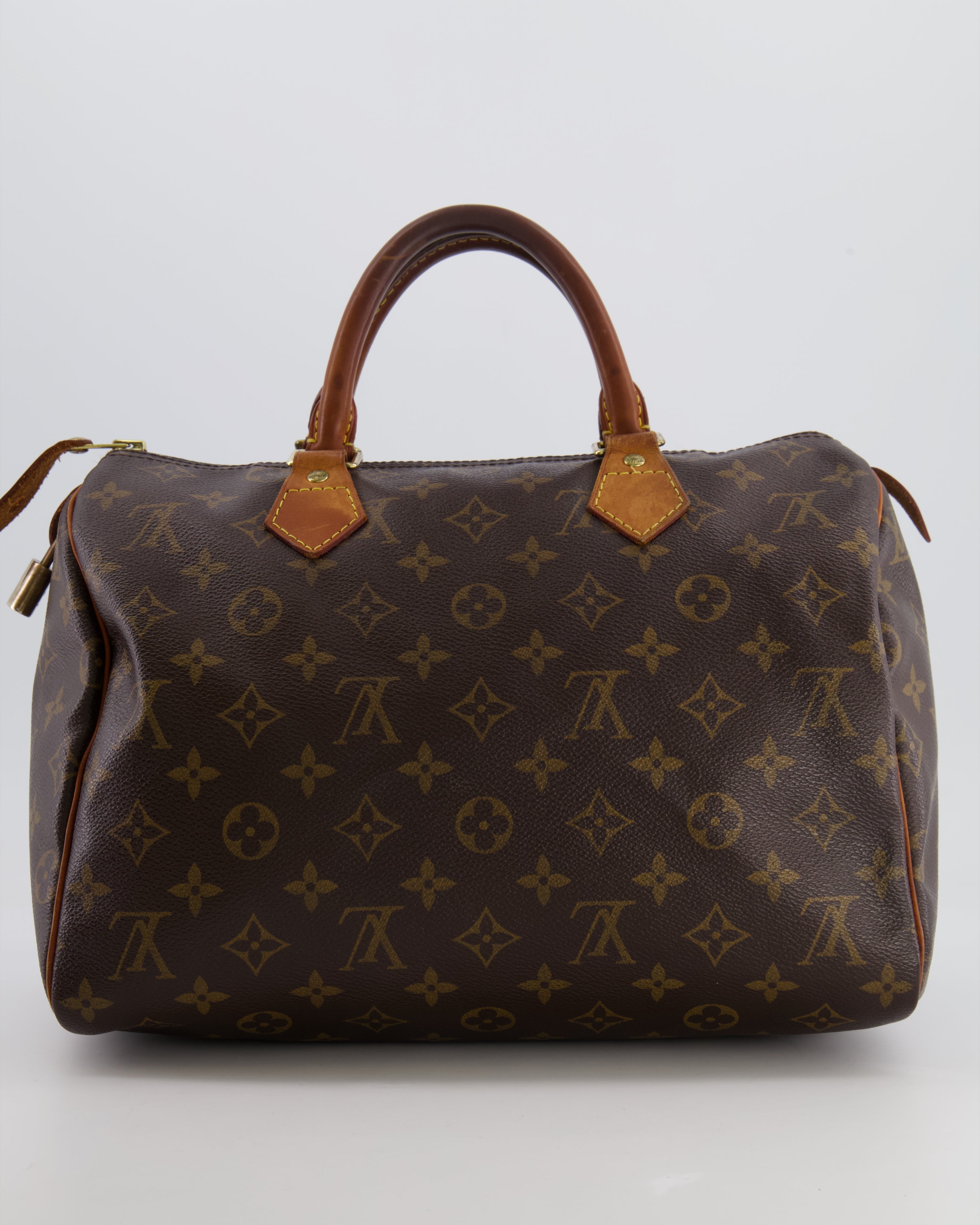 Louis Vuitton Brown Monogram Canvas Speedy 30 Bag with Gold Hardware RRP £1,490