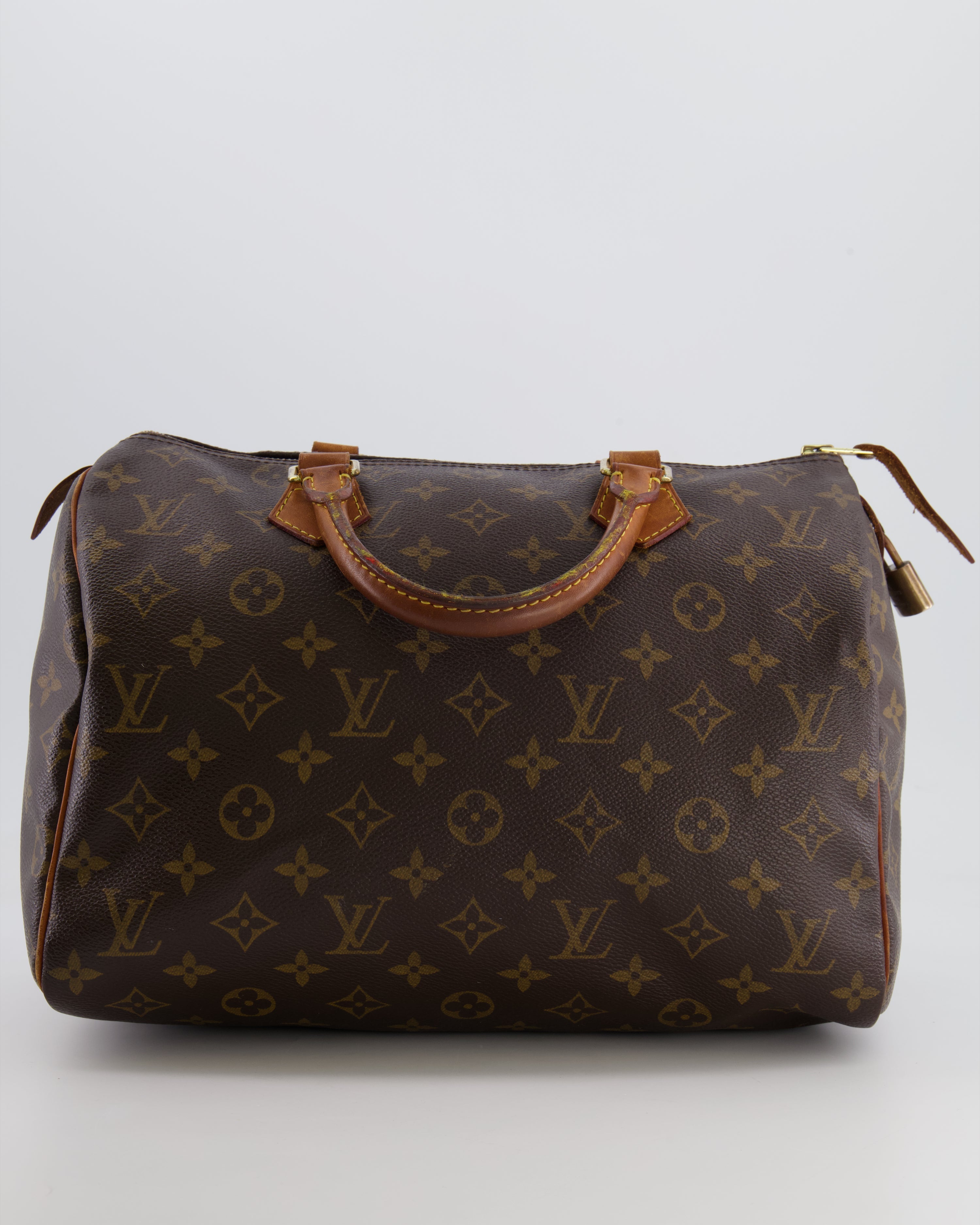 Louis Vuitton Brown Monogram Canvas Speedy 30 Bag with Gold Hardware RRP £1,490