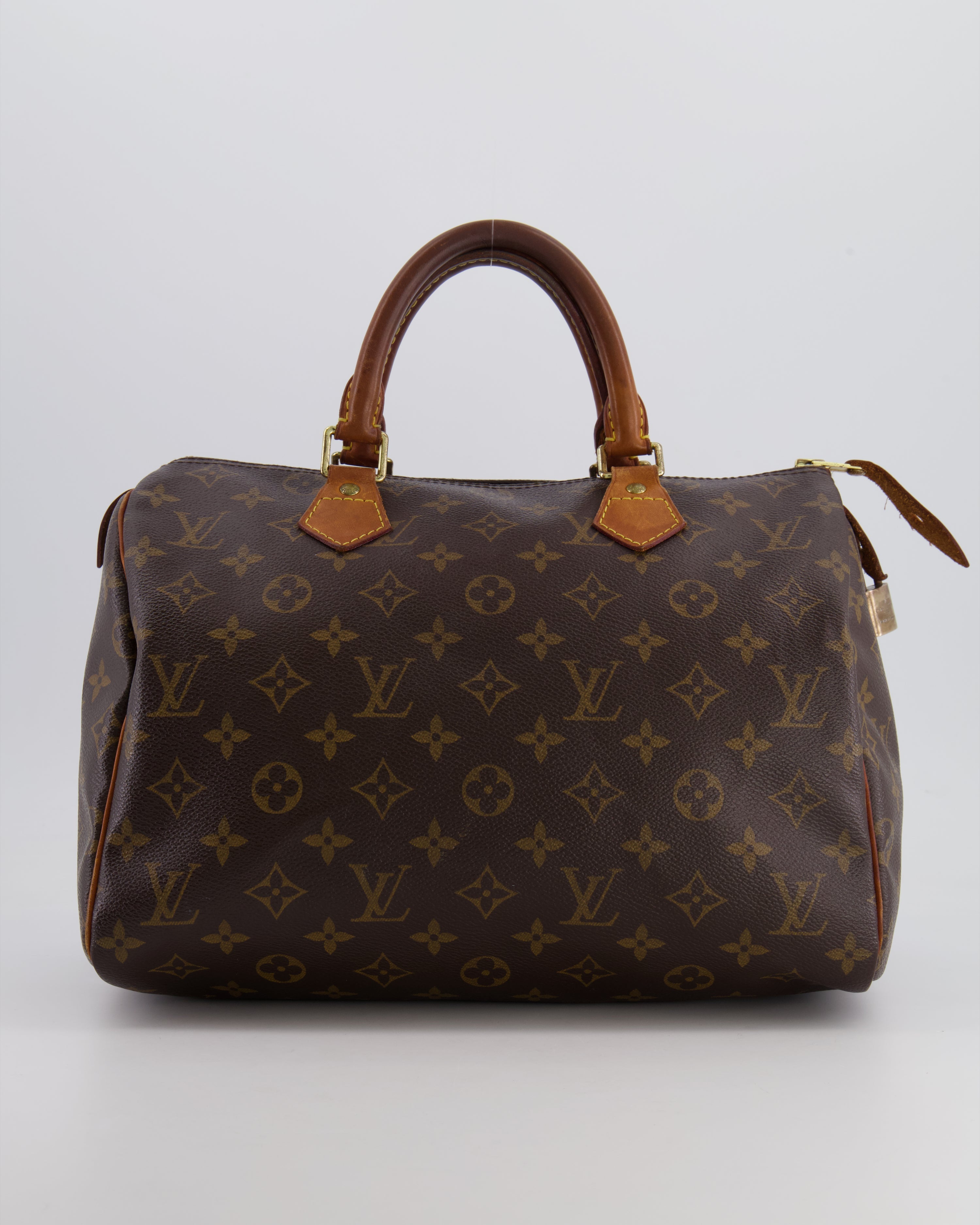 Louis Vuitton Brown Monogram Canvas Speedy 30 Bag with Gold Hardware RRP £1,490