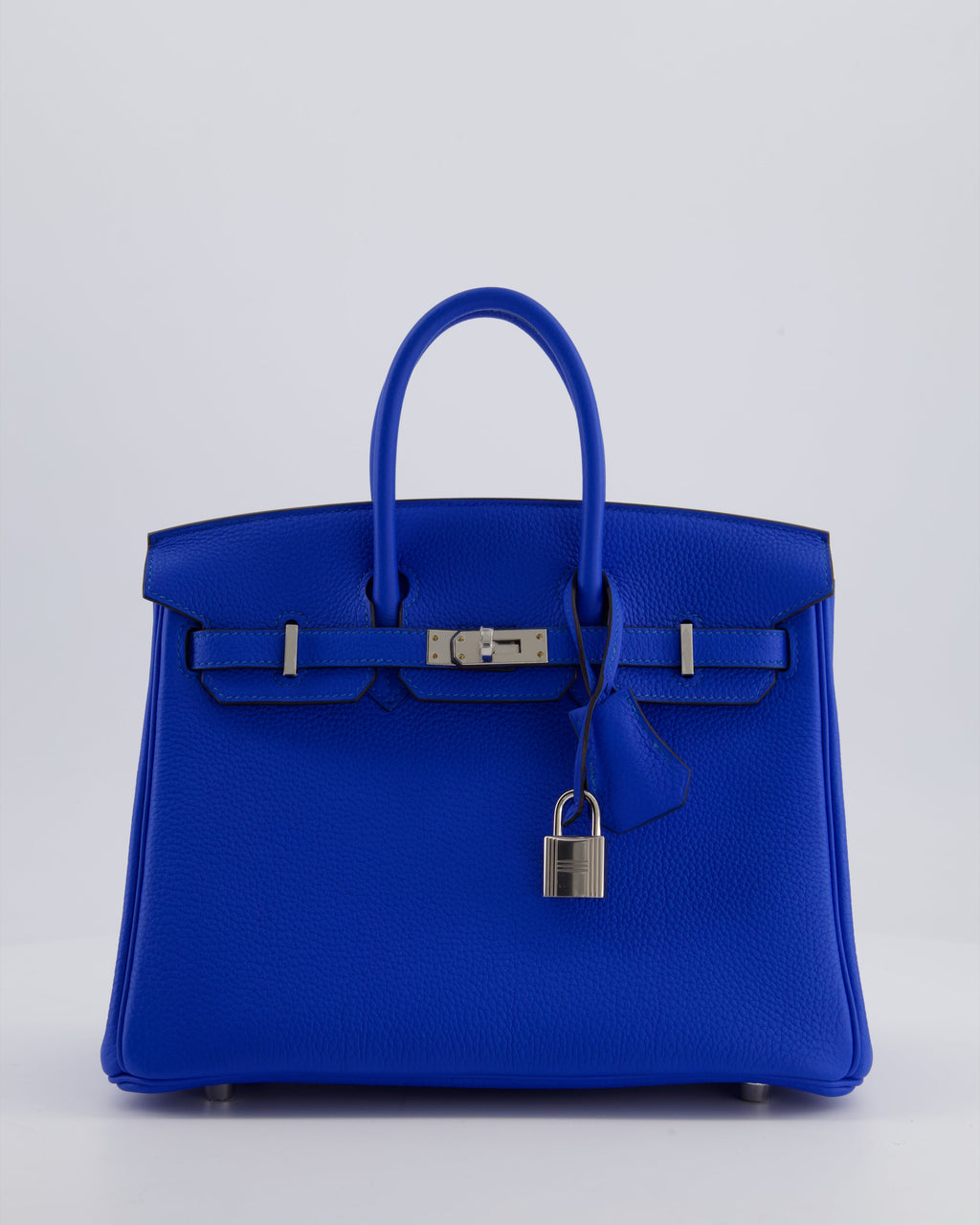 Hermès Birkin 25 Retourne Bag in Bleu Hydra Togo Leather with Palladium Hardware