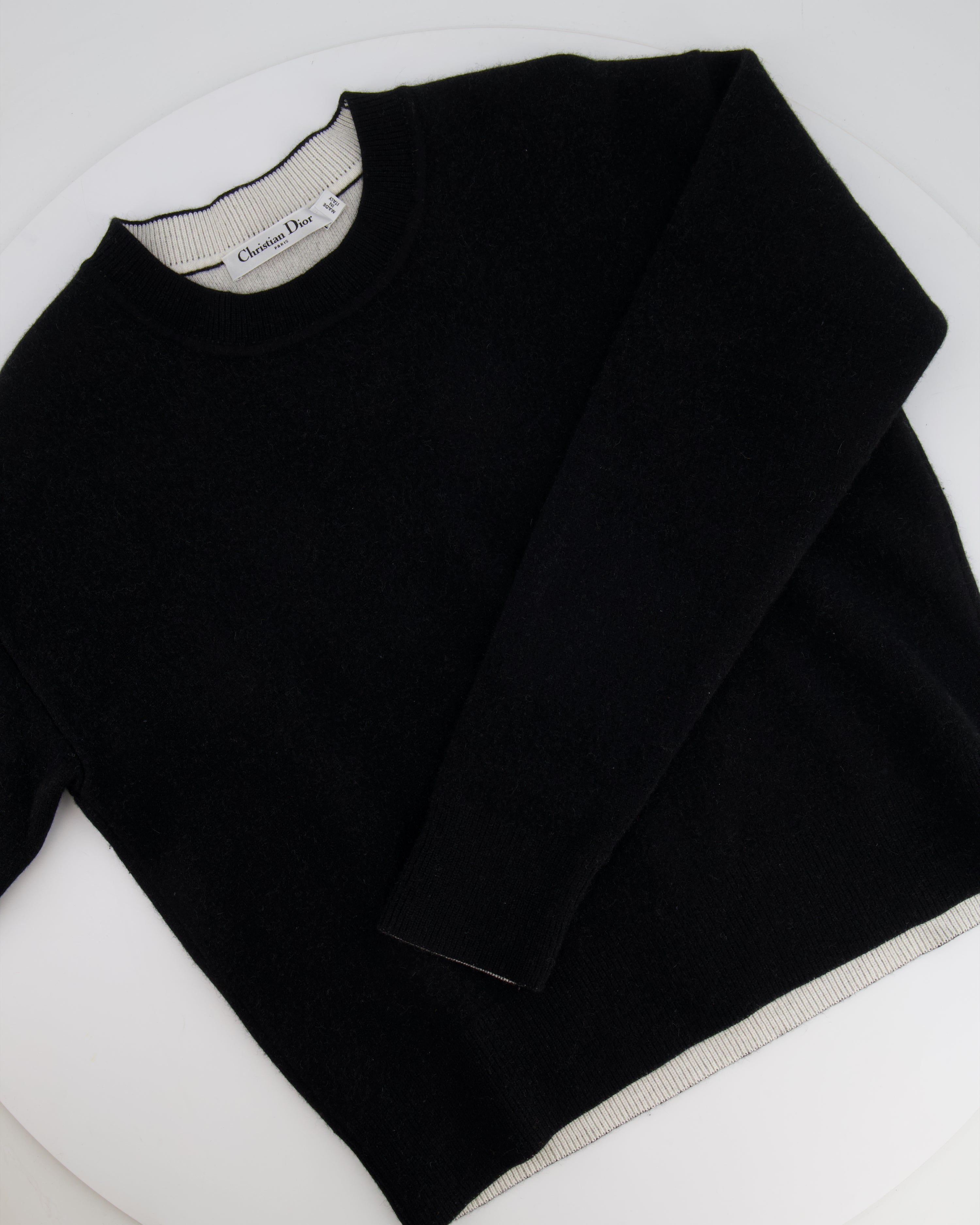 Christian Dior Black Chashmere J'Adior Jumper Size FR 34 (UK 6) RRP £1,700