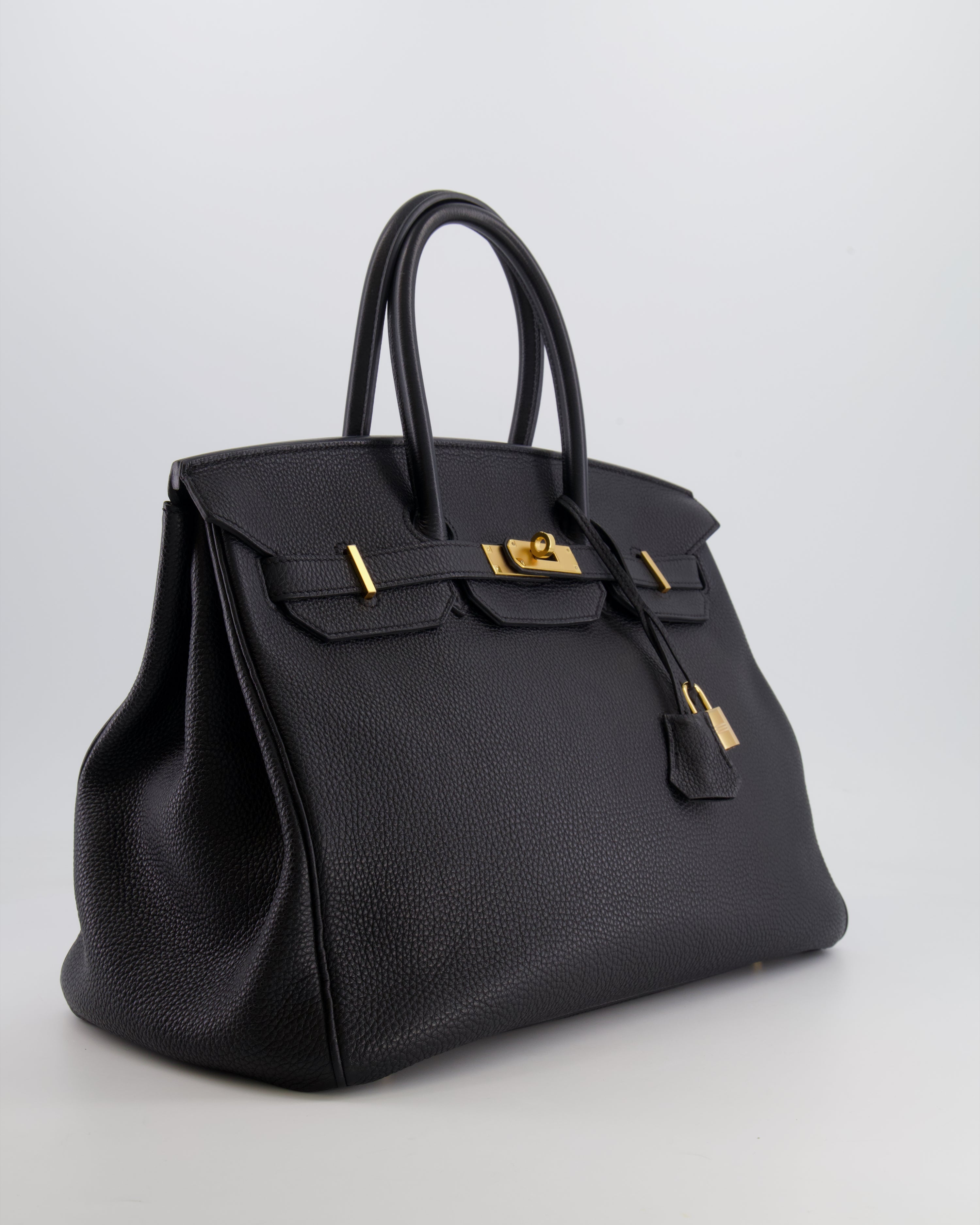 Hermès Birkin 35 Retourne Bag in Black Togo Leather with Gold Hardware