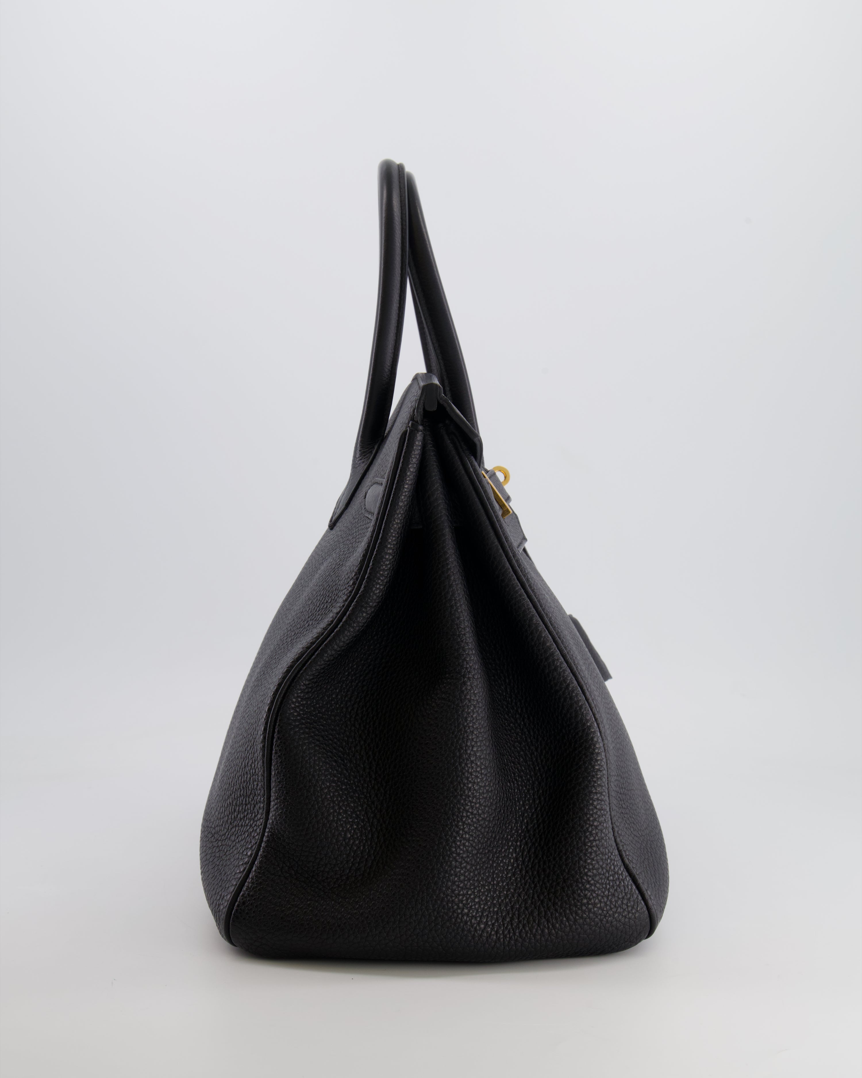Hermès Birkin 35 Retourne Bag in Black Togo Leather with Gold Hardware