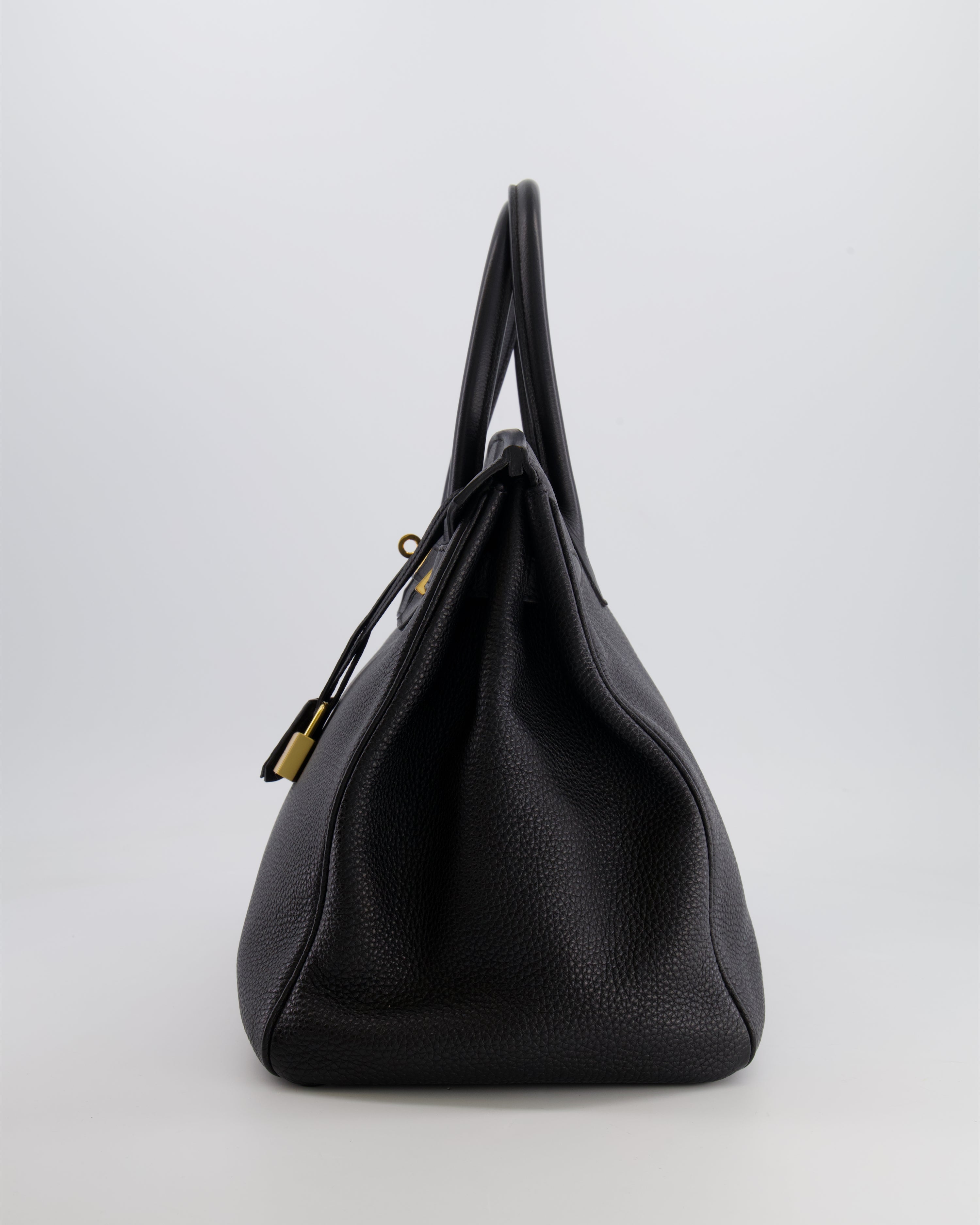Hermès Birkin 35 Retourne Bag in Black Togo Leather with Gold Hardware