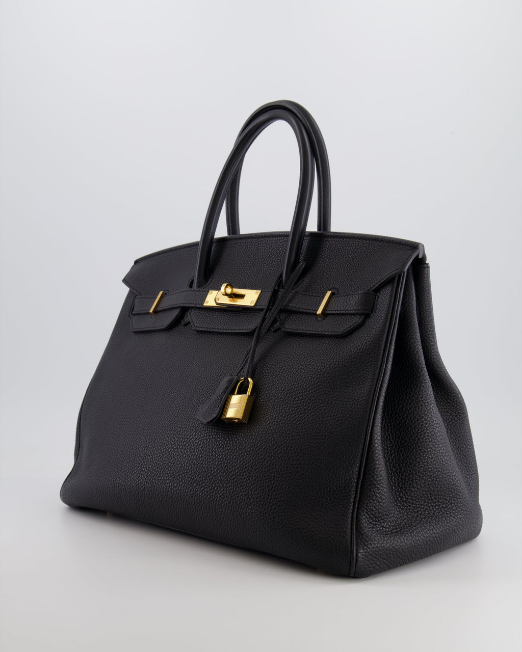 Hermès Birkin 35 Retourne Bag in Black Togo Leather with Gold Hardware