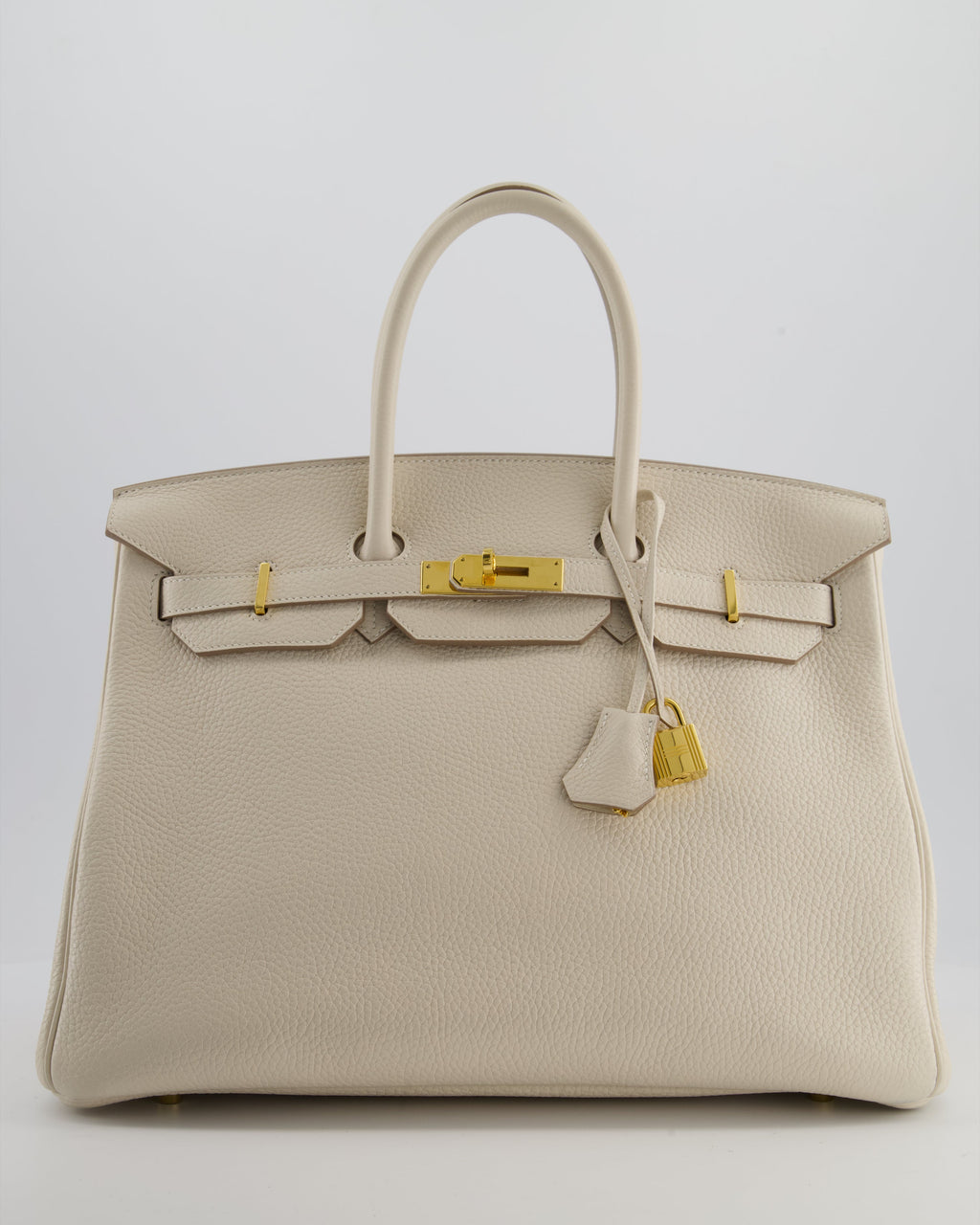 Hermès Birkin 35 Retourne Bag in Craie Togo Leather with Gold Hardware