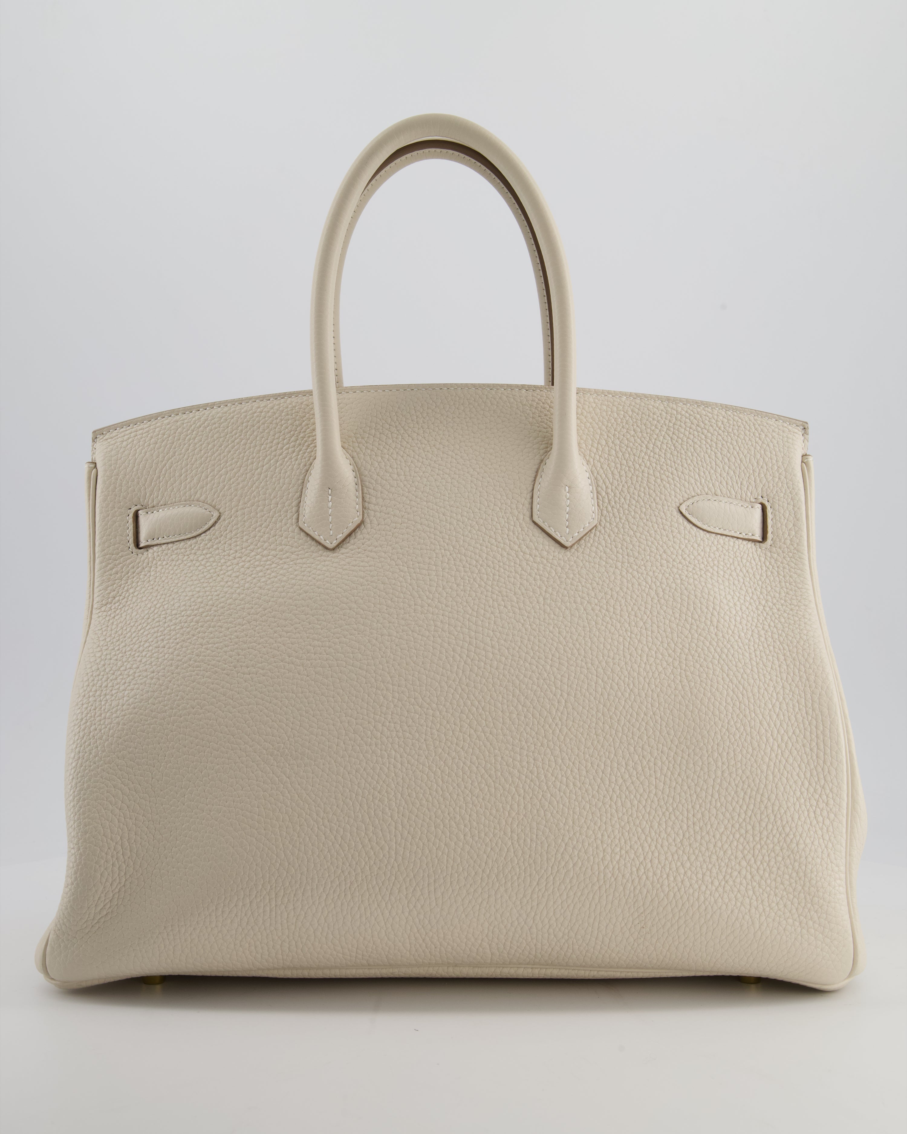 Hermès Birkin 35 Retourne Bag in Craie Togo Leather with Gold Hardware