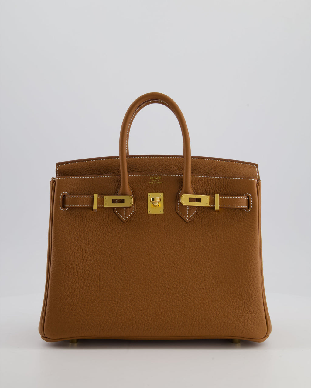 *HOT* Hermès Birkin 25 Retourne Bag in Gold Togo Leather with Gold Hardware
