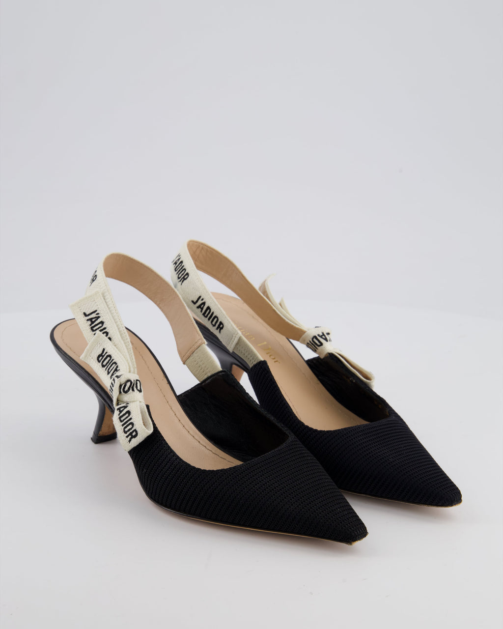 Christian Dior Black J'Adior Sling Back Heels with Logo Detail Size EU 36 RRP £850