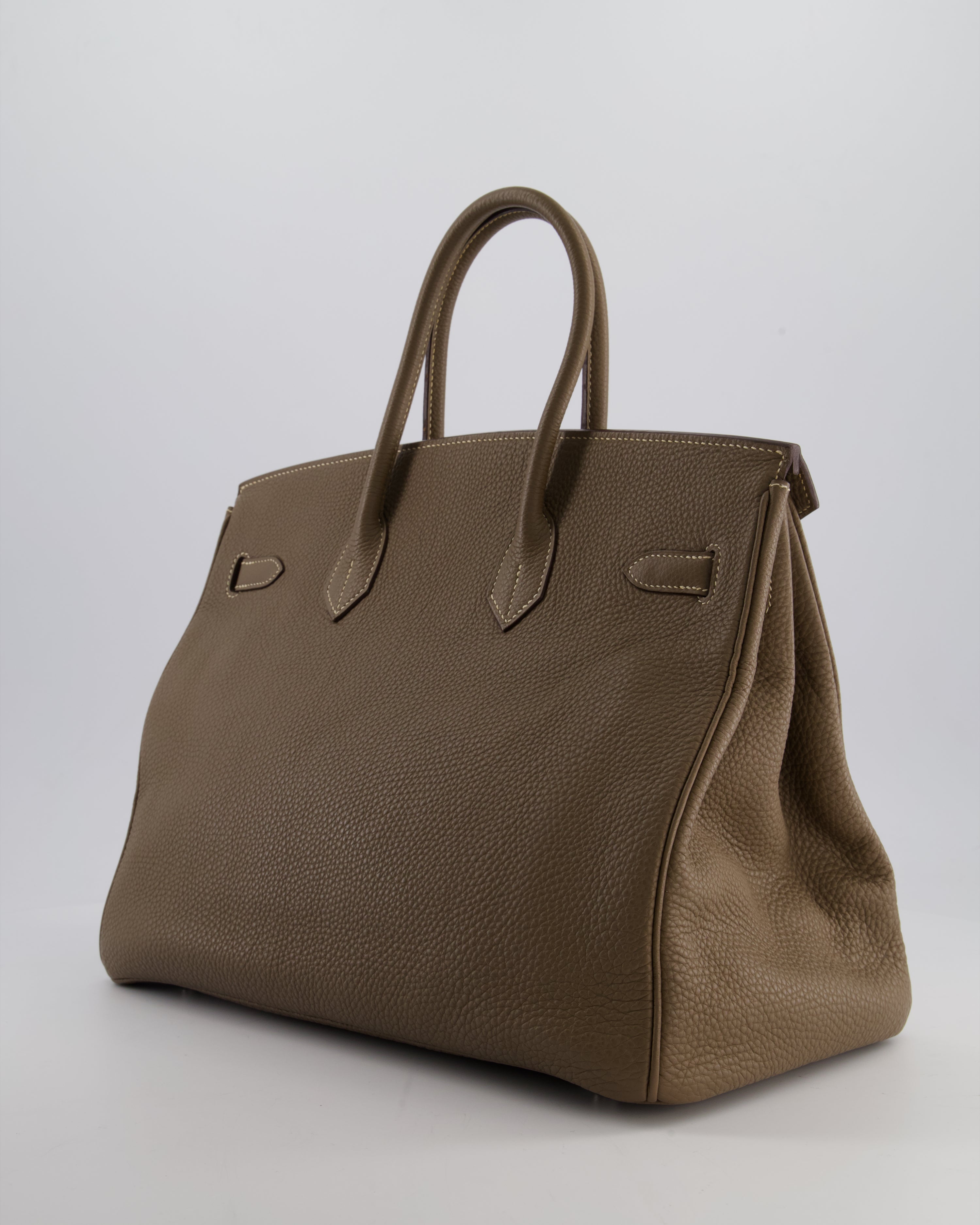 Hermès Birkin 35 Bag in Etoupe Togo Leather with Palladium Hardware