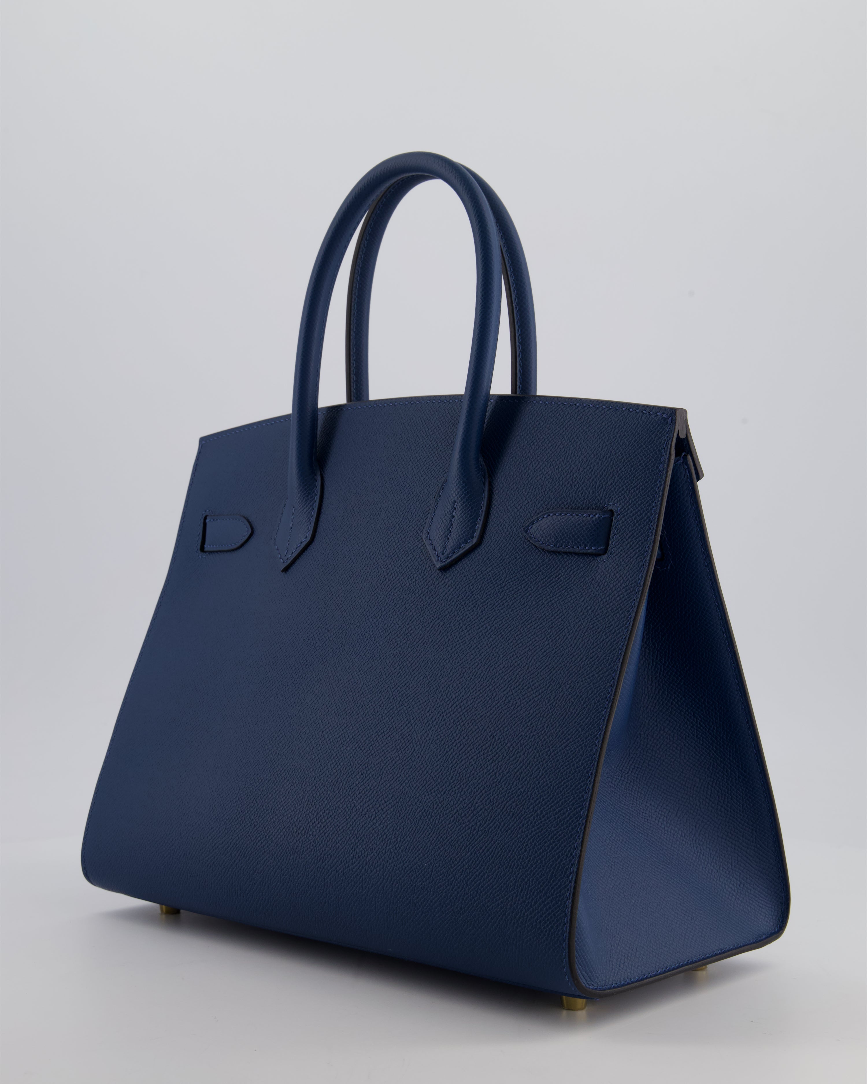 *VERY RARE* Hermès Birkin 30 Sellier Bag Deep Bleu Epsom Leather with Gold Hardware