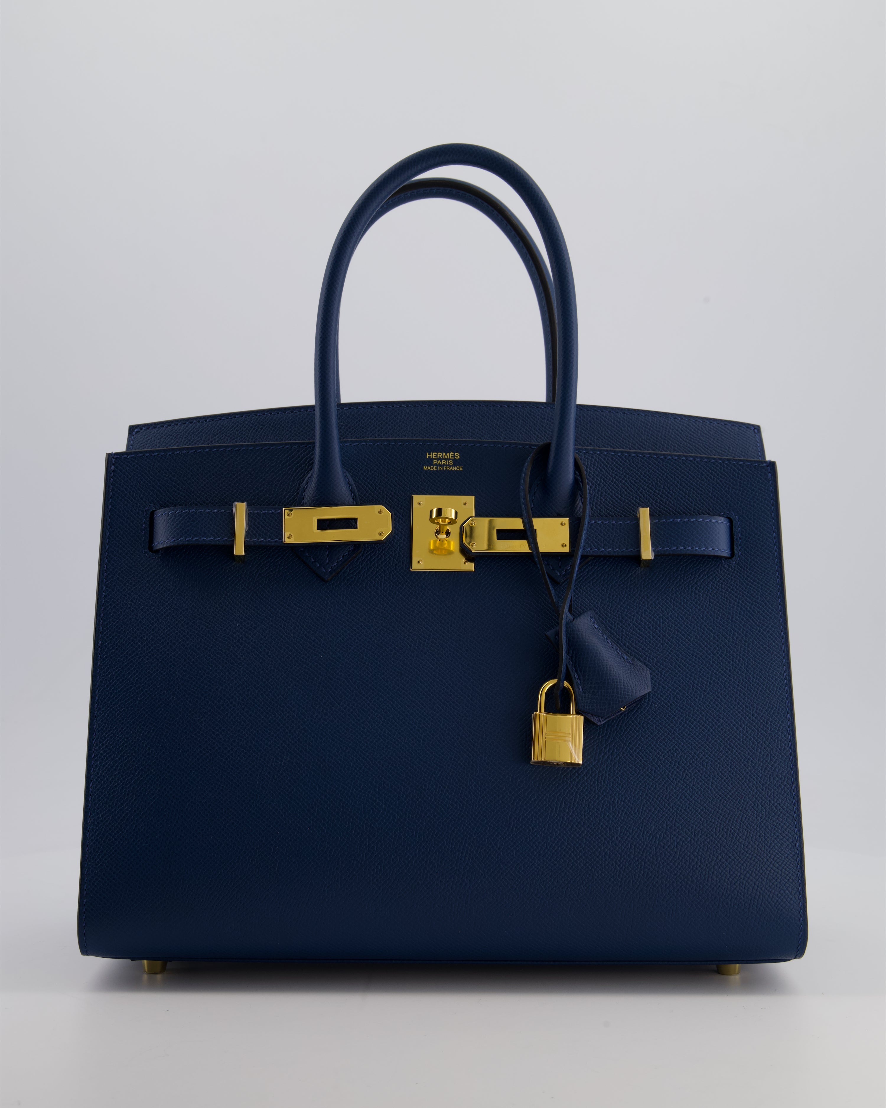 *VERY RARE* Hermès Birkin 30 Sellier Bag Deep Bleu Epsom Leather with Gold Hardware