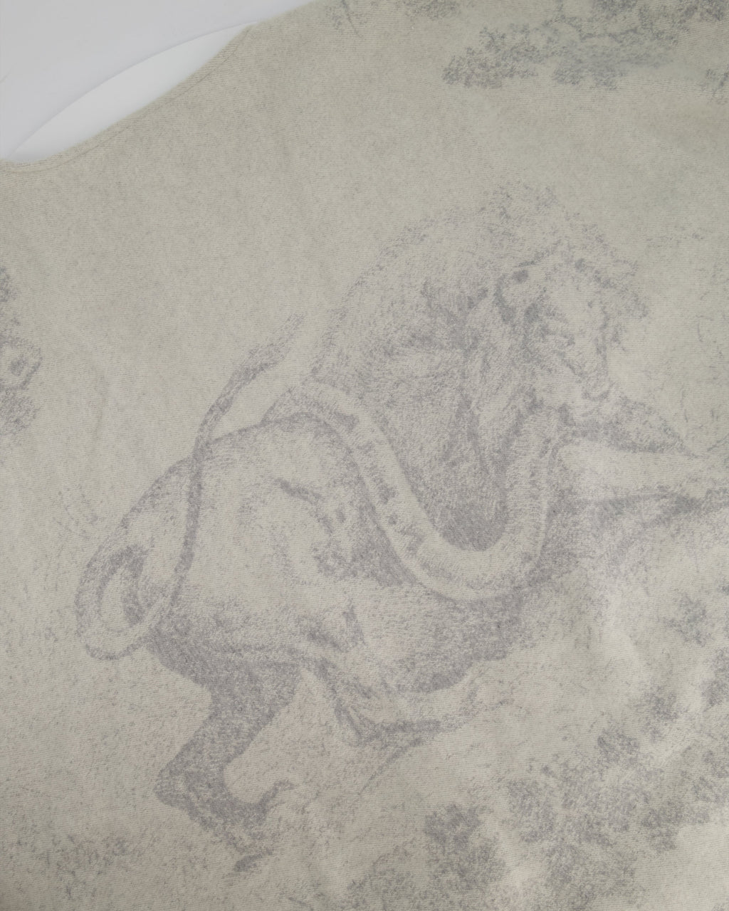 Christian Dior White &  Grey Toile de Jouy Cape One Size