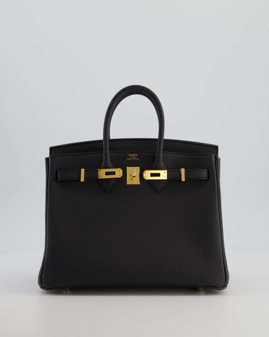 *HOT* Hermès Birkin 25 Retourne Bag in Plomb Togo Leather with Gold Hardware