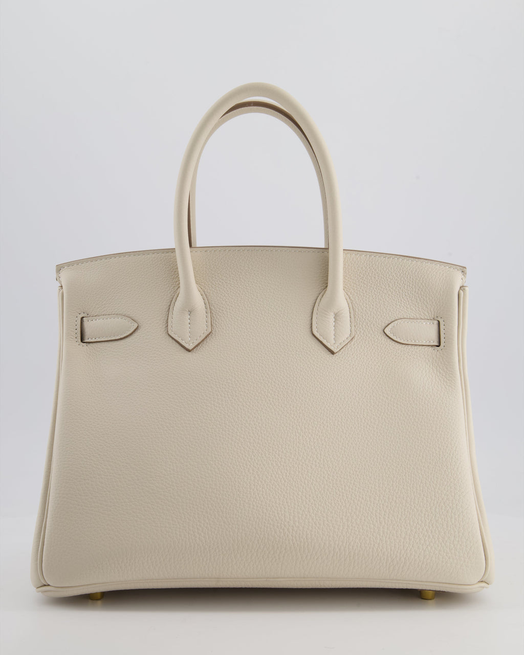 *RARE* Hermès Birkin 30 Retourne Bag in Craie Togo Leather with Gold Hardware