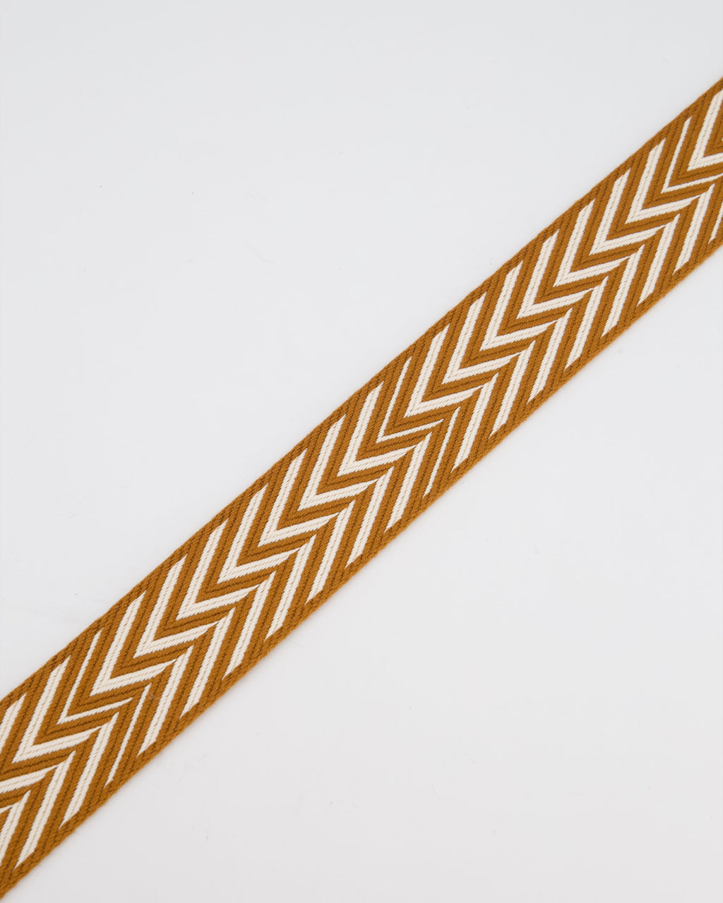 Hermès Gold & White Sangle ZigZag 50mm Bag Strap RRP £1020