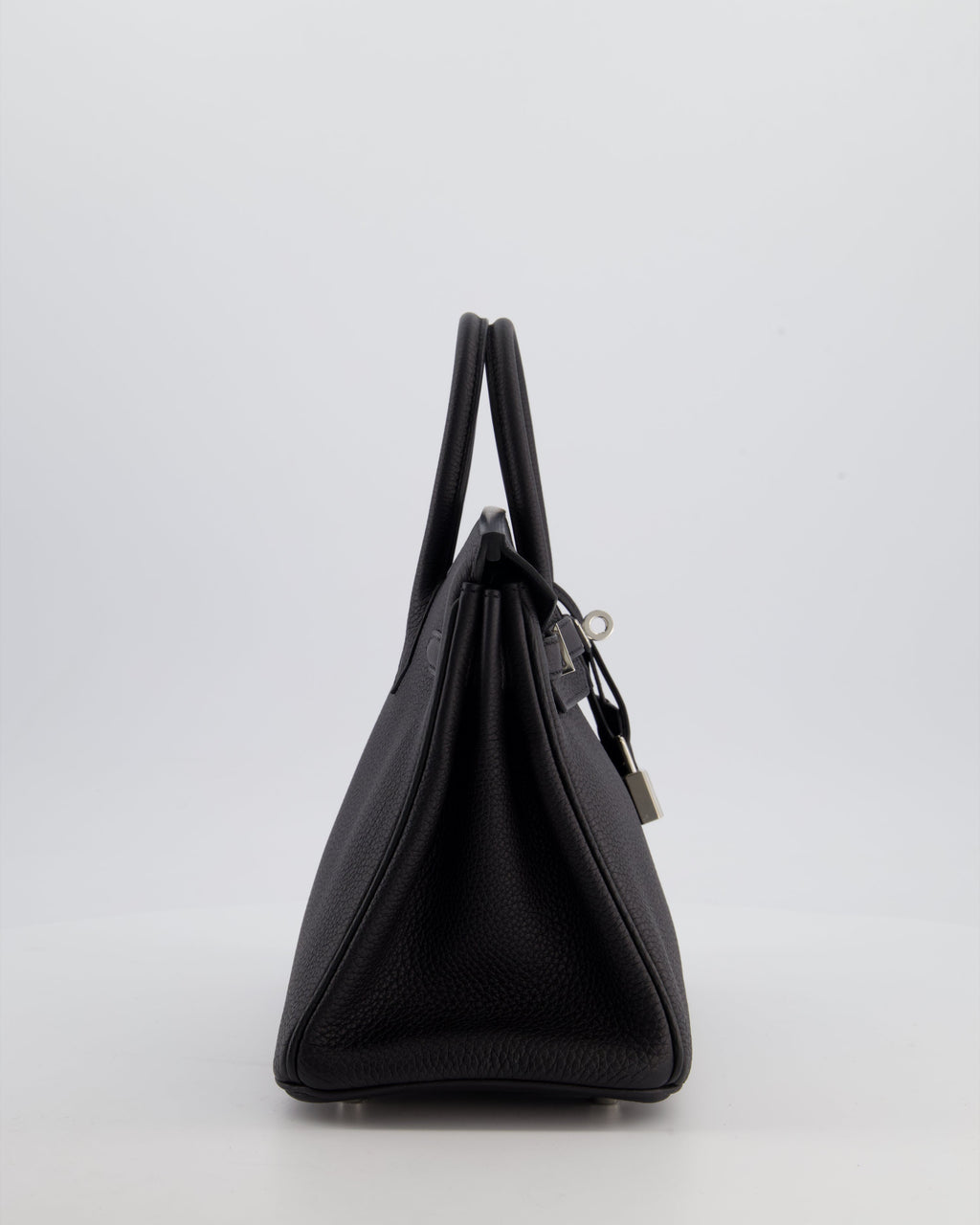 *RARE* Hermès Birkin 25 Retourne Bag in Noir Togo Leather with Palladium Hardware