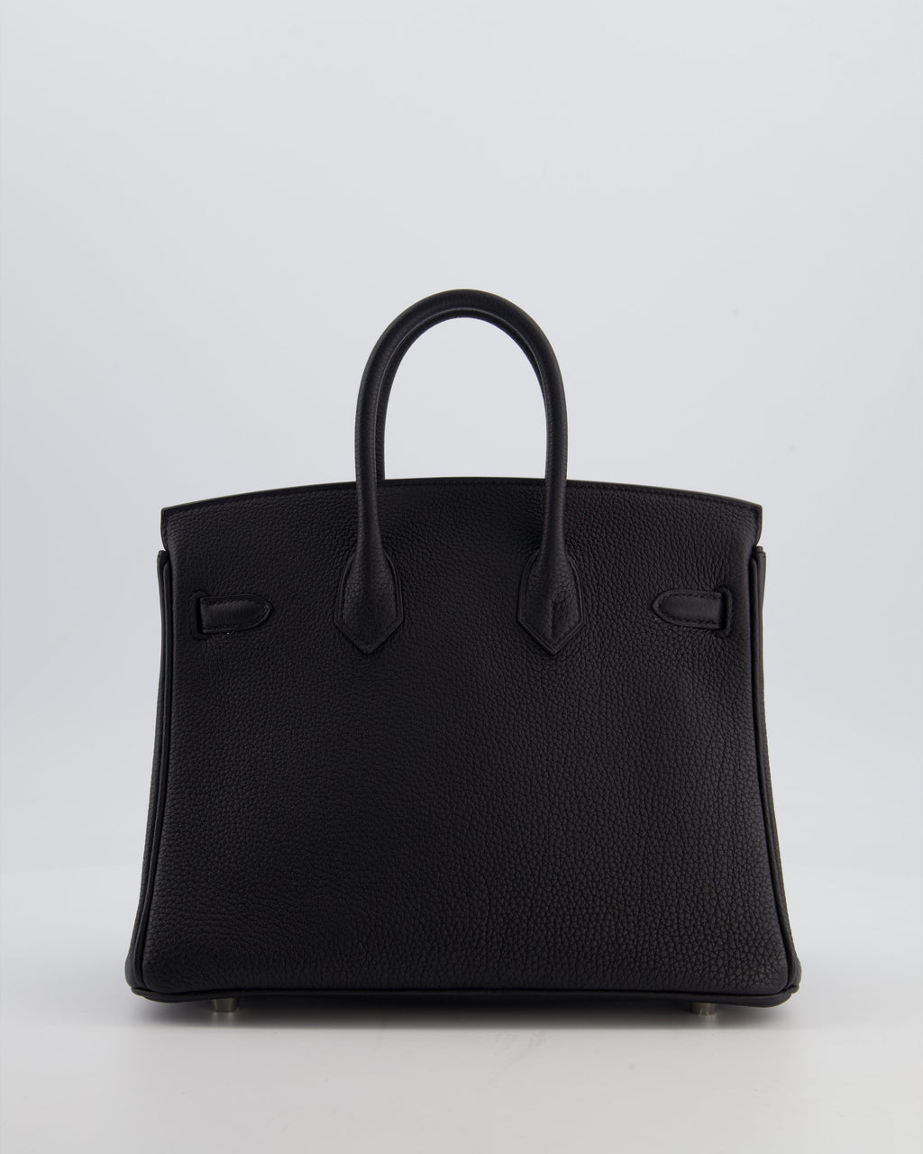 *RARE* Hermès Birkin 25 Retourne Bag in Noir Togo Leather with Palladium Hardware