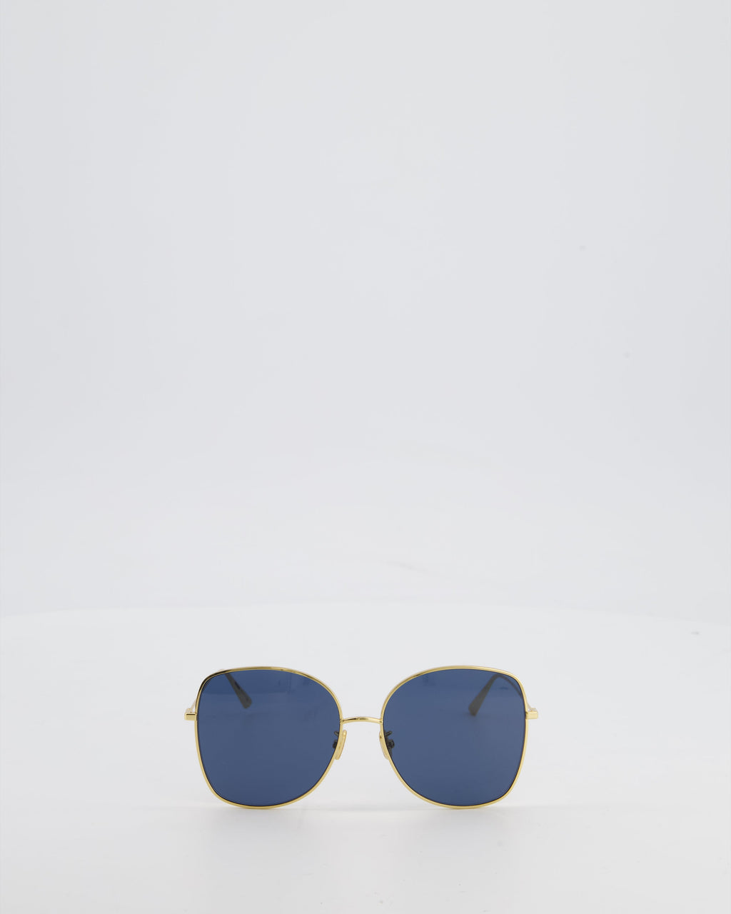 Christian Dior Gold Frame Dior Stellare Sunglasses with Navy Lenses