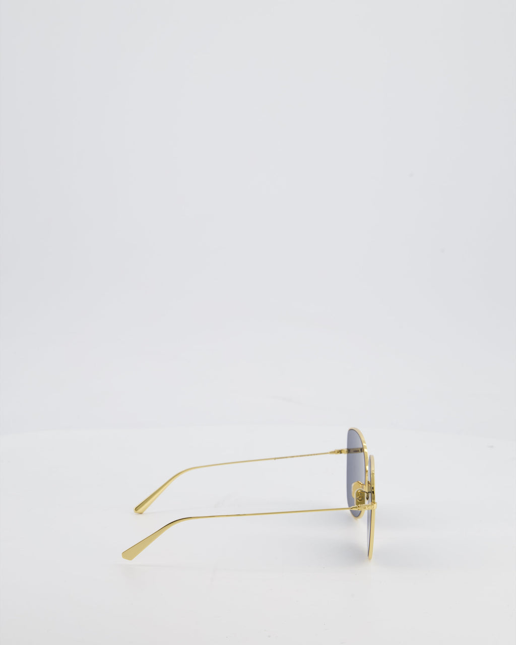 Christian Dior Gold Frame Dior Stellare Sunglasses with Navy Lenses