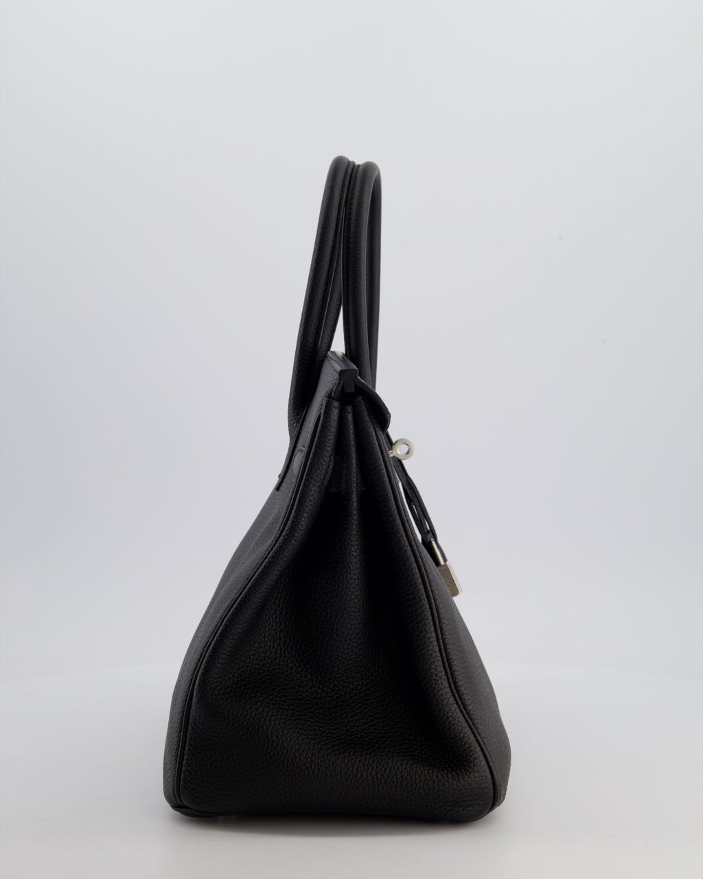 *RARE* Hermès Birkin 30 Retourne Bag in Noir Togo Leather with Palladium Hardware