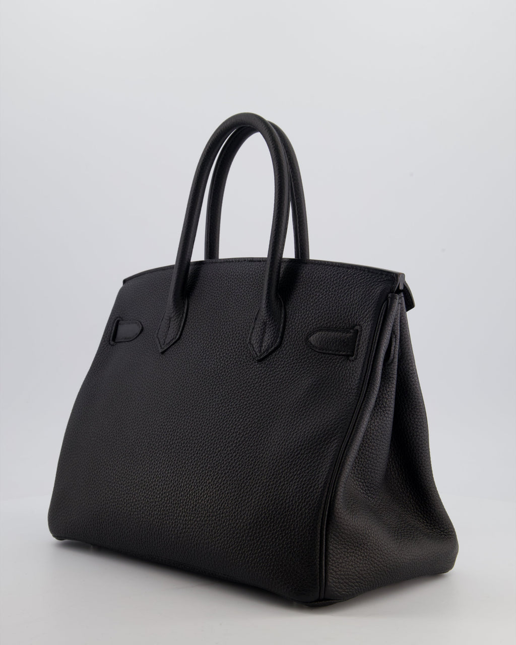*RARE* Hermès Birkin 30 Retourne Bag in Noir Togo Leather with Palladium Hardware