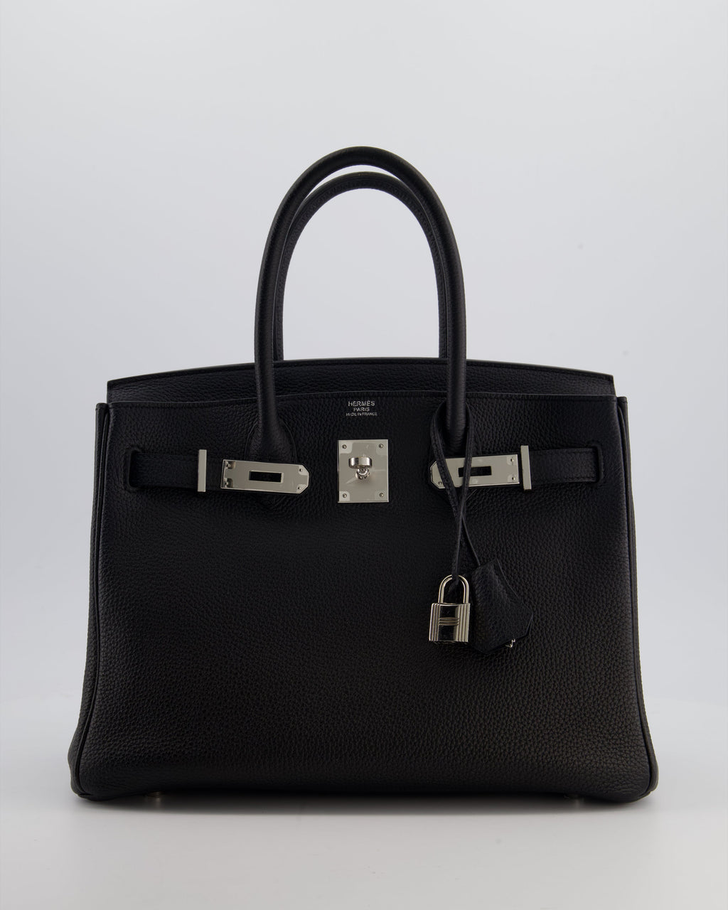 *RARE* Hermès Birkin 30 Retourne Bag in Noir Togo Leather with Palladium Hardware