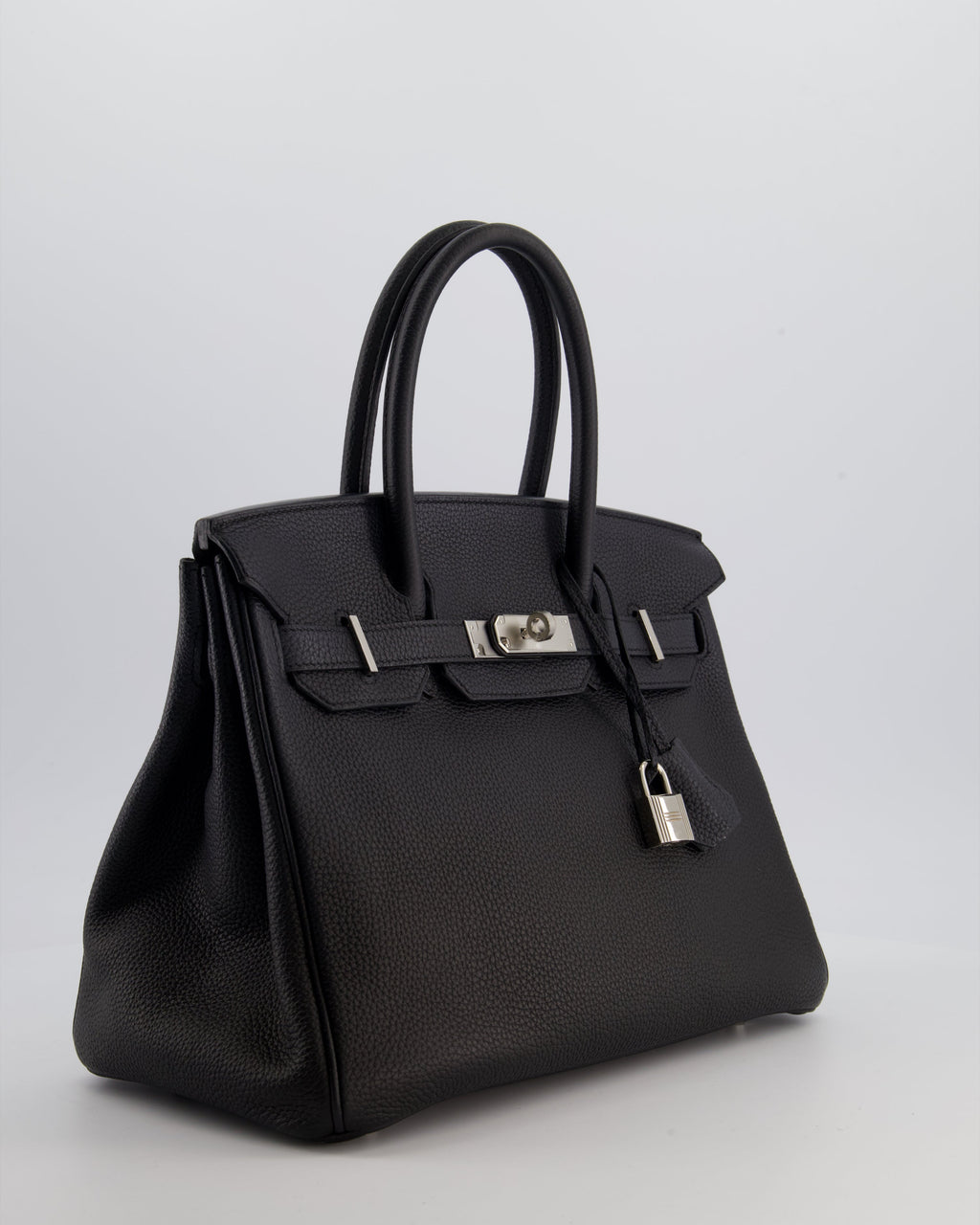 *RARE* Hermès Birkin 30 Retourne Bag in Noir Togo Leather with Palladium Hardware
