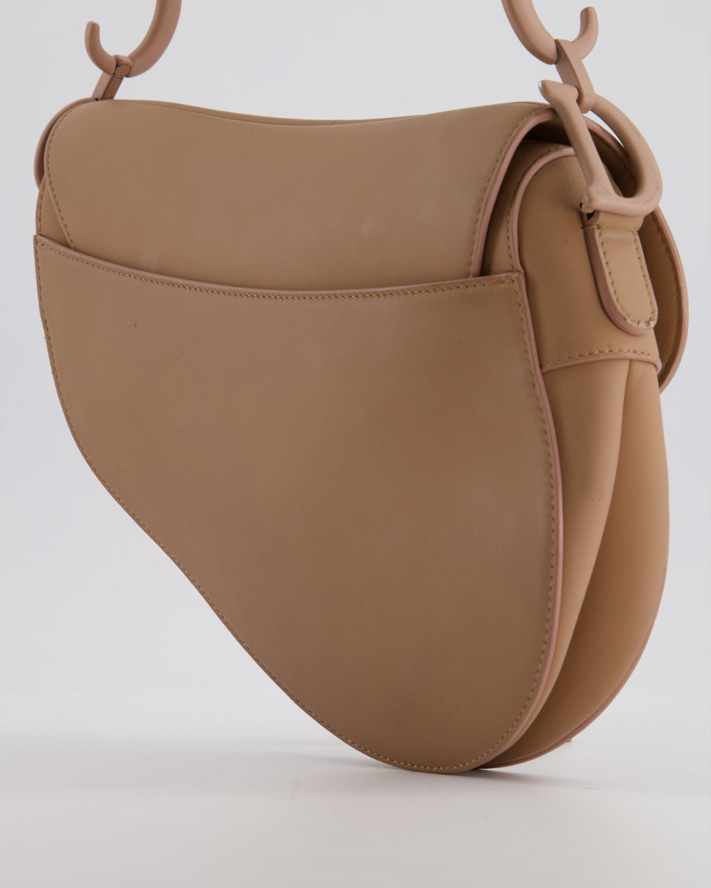 *FIRE PRICE* Christian Dior UltraMatte Blush Saddle Bag in Calfskin Leather
