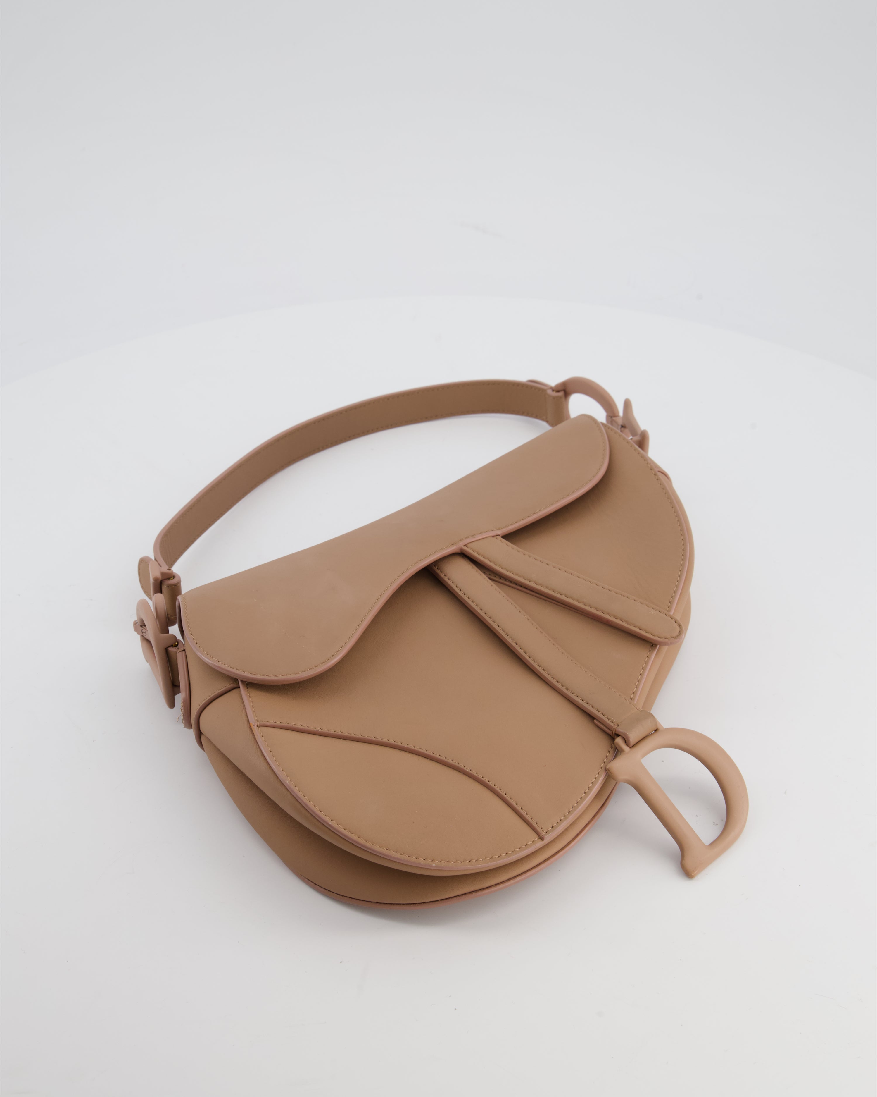 *FIRE PRICE* Christian Dior UltraMatte Blush Saddle Bag in Calfskin Leather