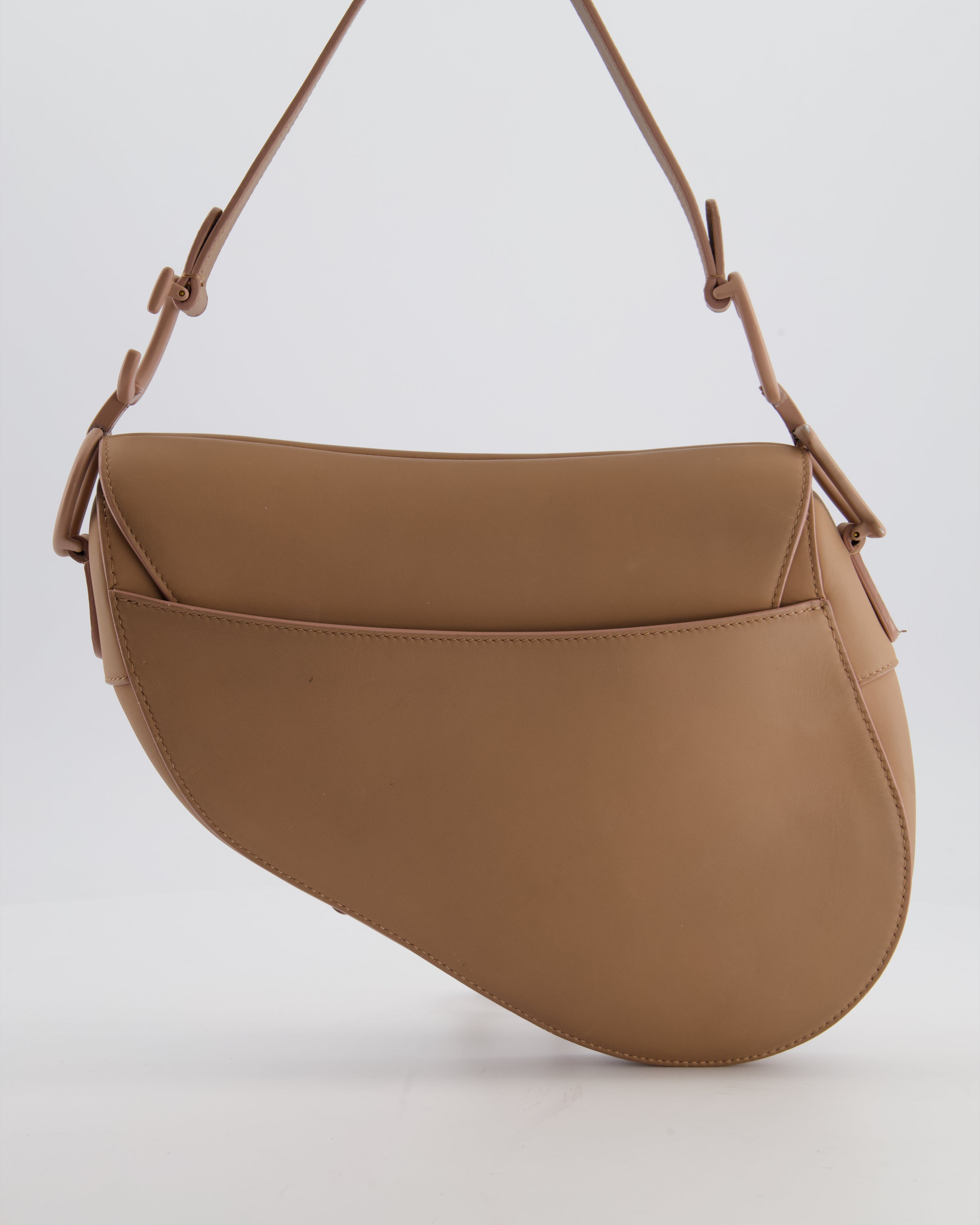 *FIRE PRICE* Christian Dior UltraMatte Blush Saddle Bag in Calfskin Leather