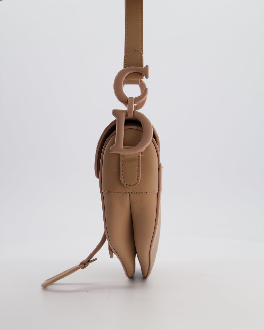 *FIRE PRICE* Christian Dior UltraMatte Blush Saddle Bag in Calfskin Leather