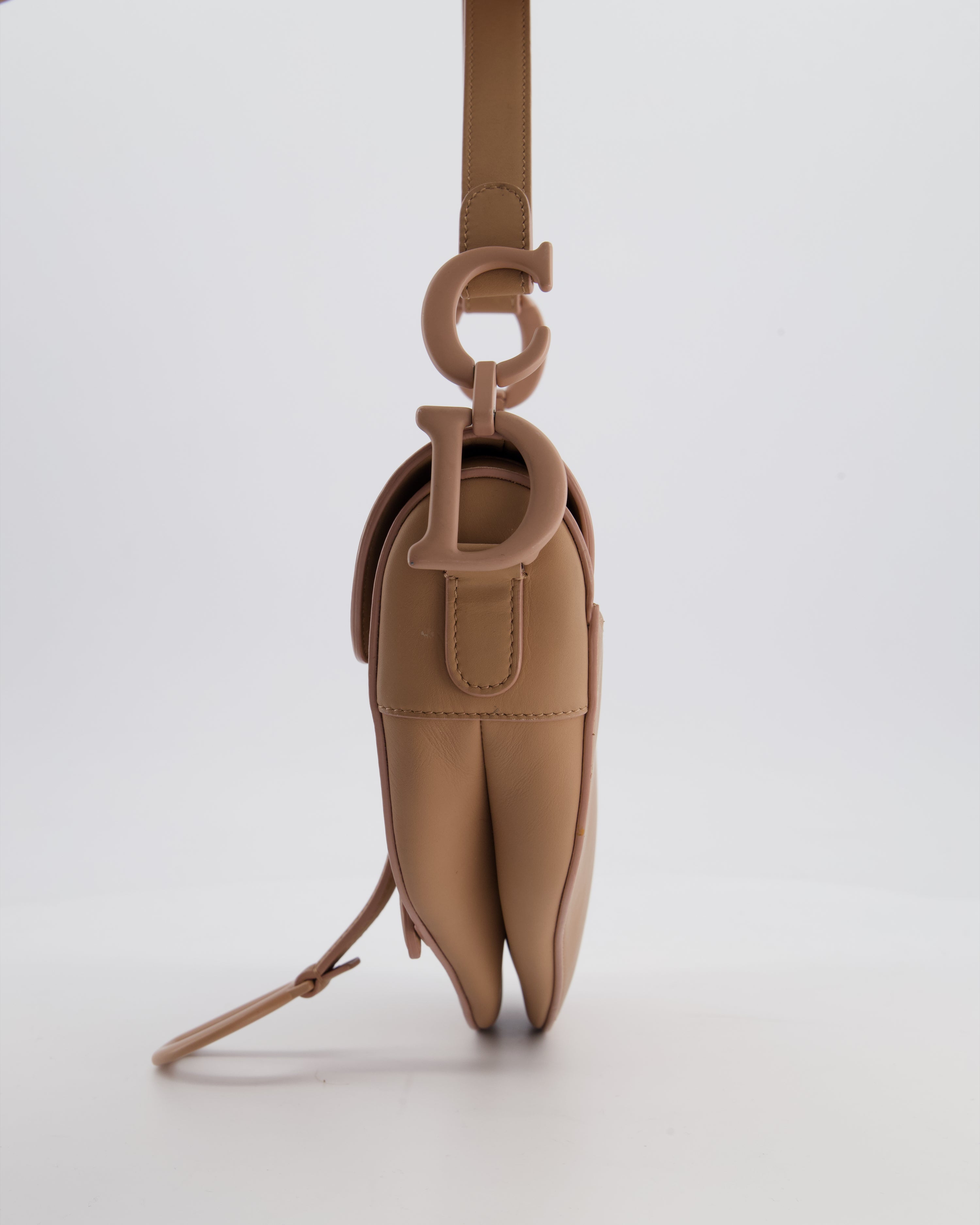 *FIRE PRICE* Christian Dior UltraMatte Blush Saddle Bag in Calfskin Leather
