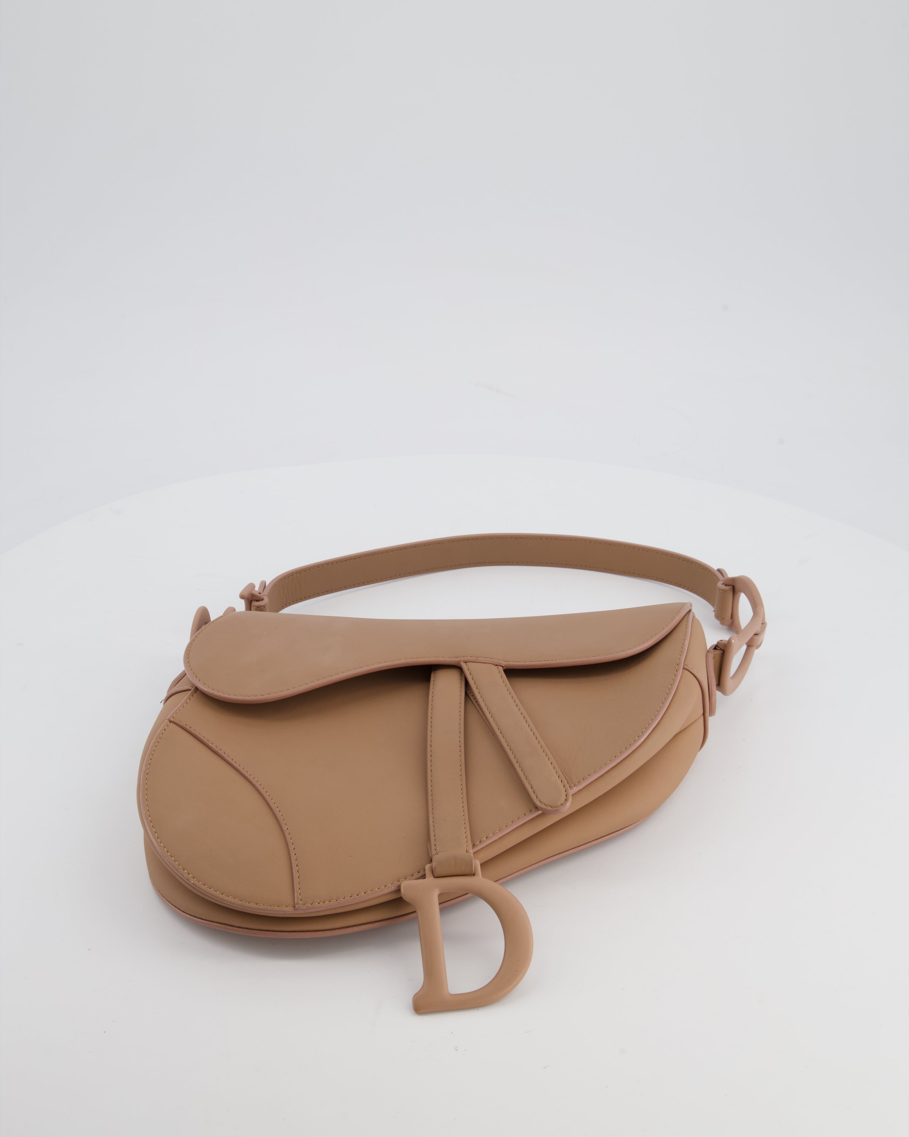*FIRE PRICE* Christian Dior UltraMatte Blush Saddle Bag in Calfskin Leather