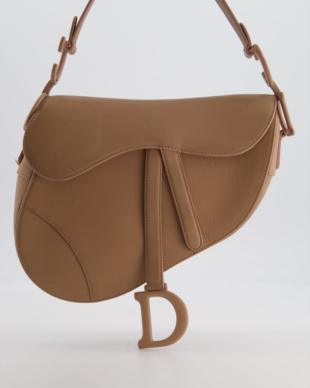 *FIRE PRICE* Christian Dior UltraMatte Blush Saddle Bag in Calfskin Leather