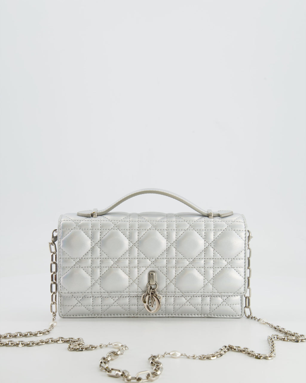 Christian Dior Silver Iridescent My Dior Mini Bag with Silver Hardware
