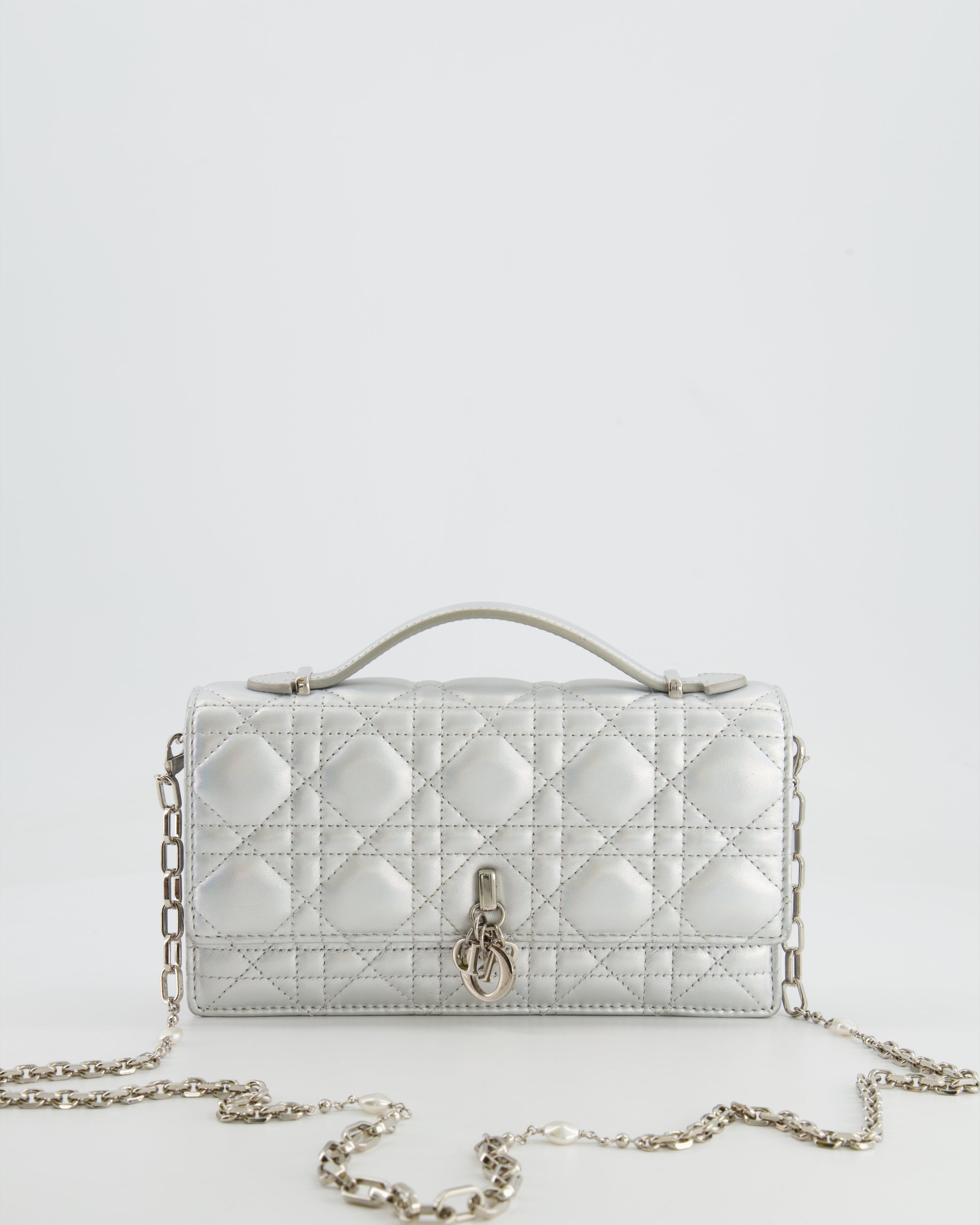 Christian Dior Silver Iridescent My Dior Mini Bag with Silver Hardware