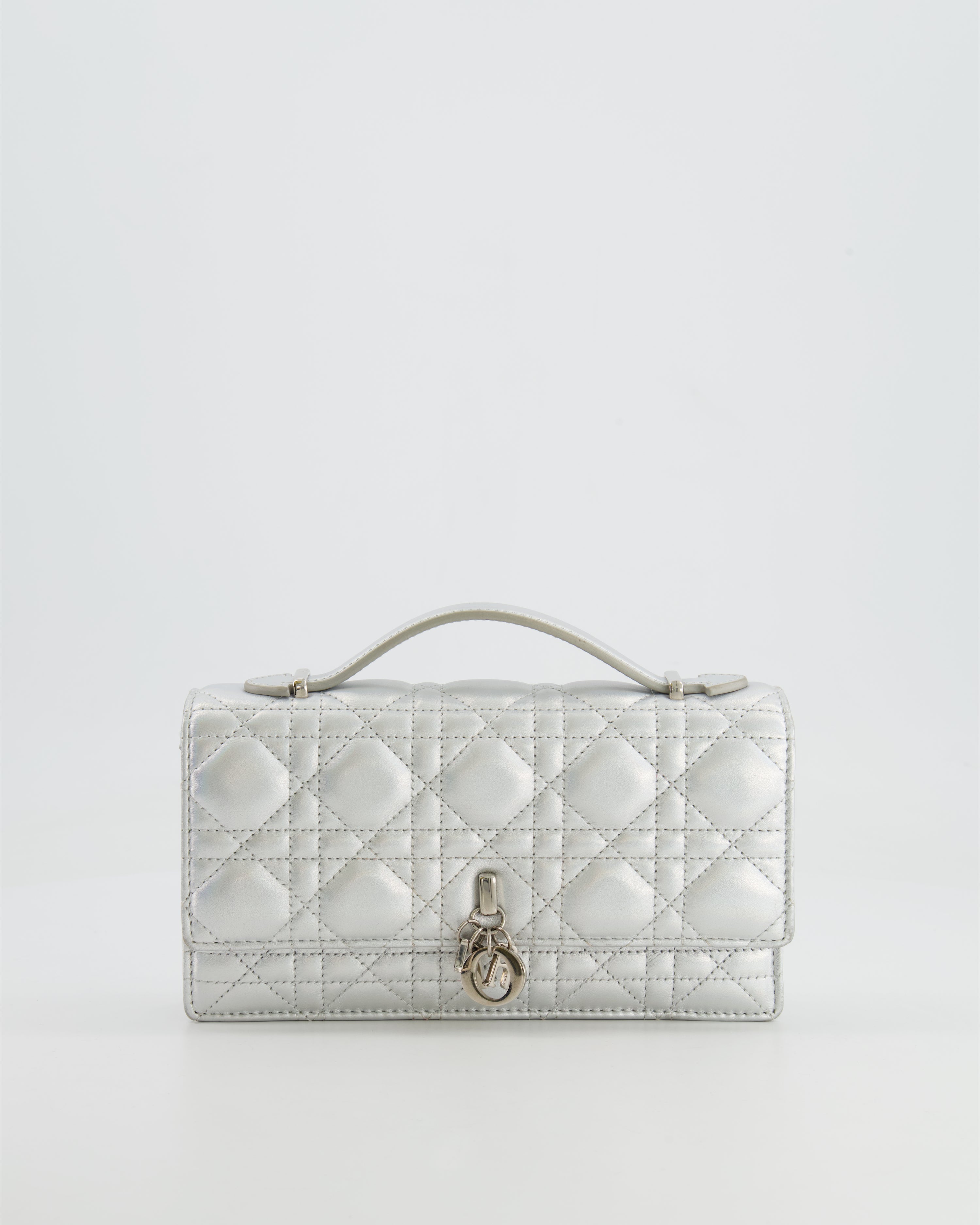 Christian Dior Silver Iridescent My Dior Mini Bag with Silver Hardware