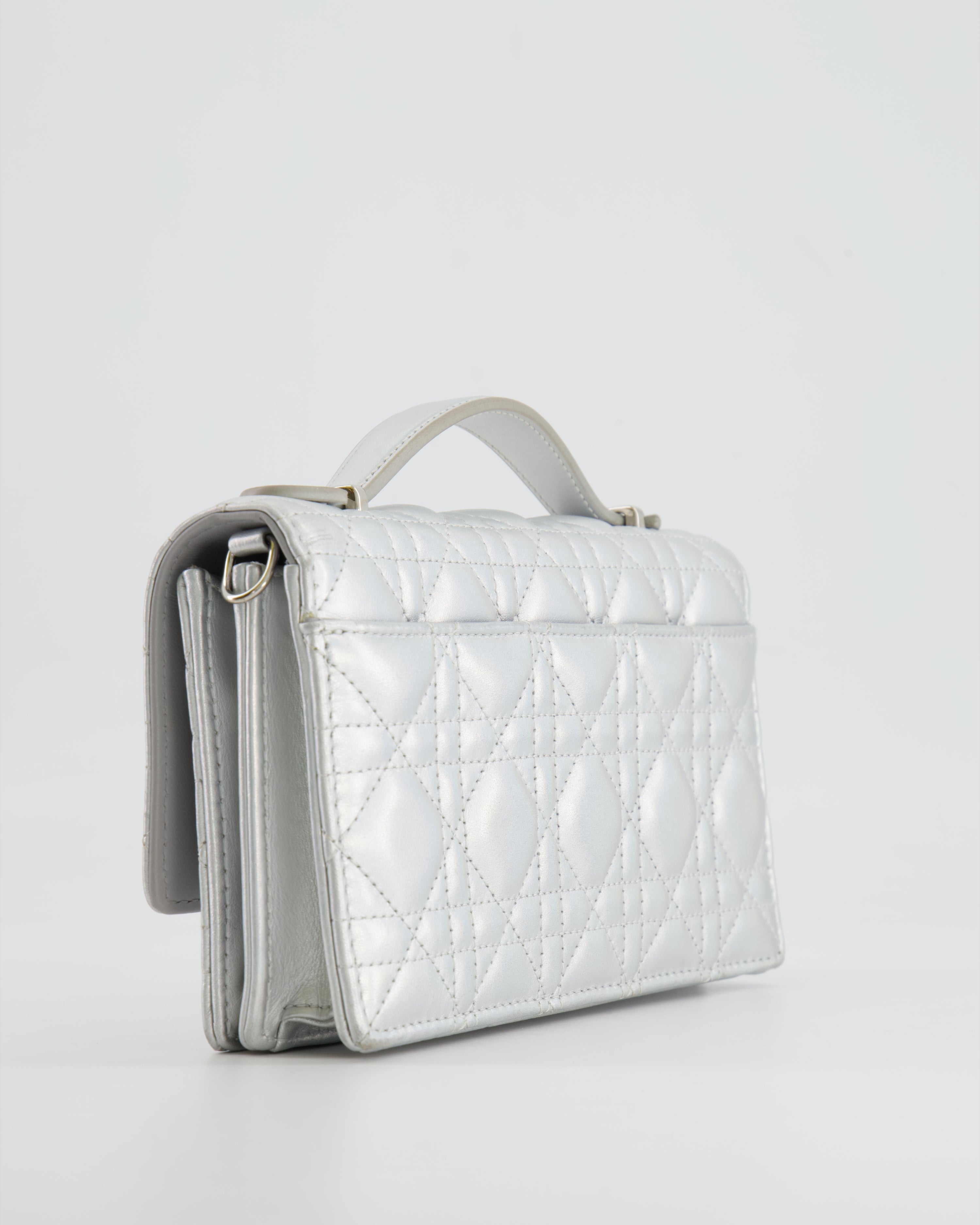 Christian Dior Silver Iridescent My Dior Mini Bag with Silver Hardware