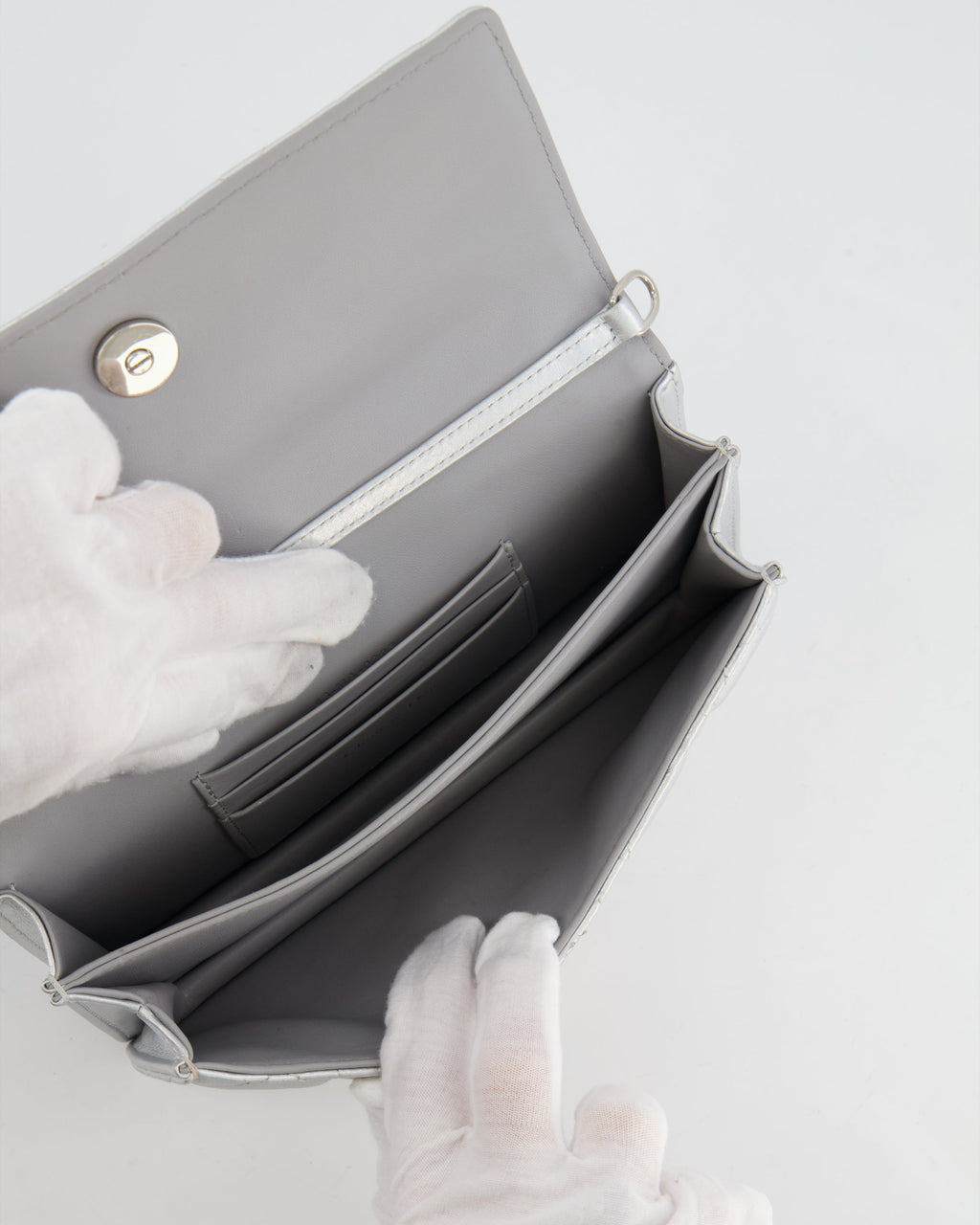 Christian Dior Silver Iridescent My Dior Mini Bag with Silver Hardware