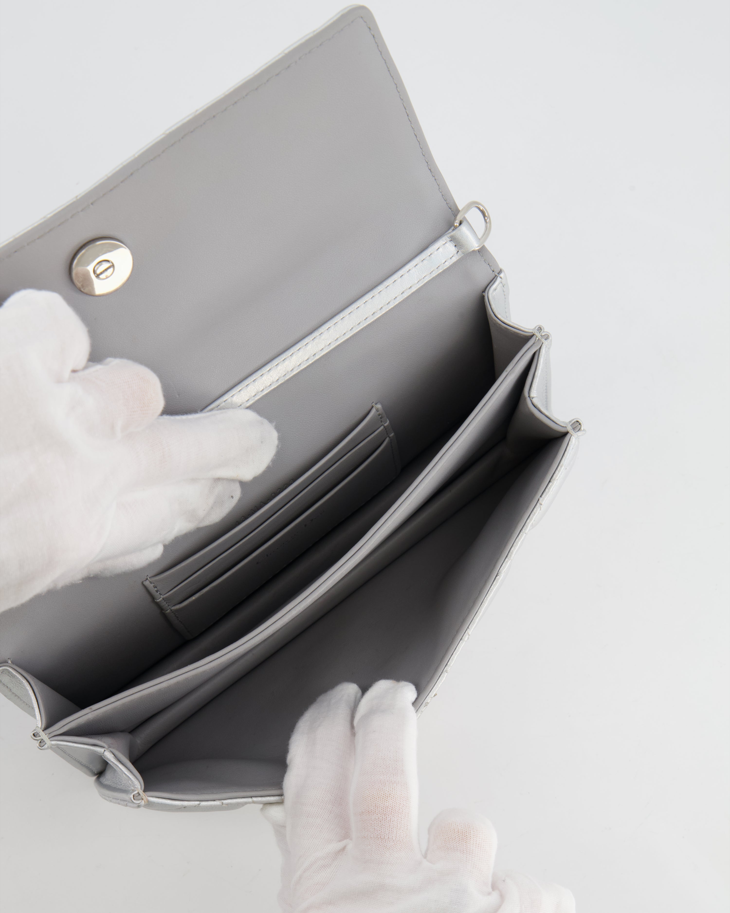Christian Dior Silver Iridescent My Dior Mini Bag with Silver Hardware