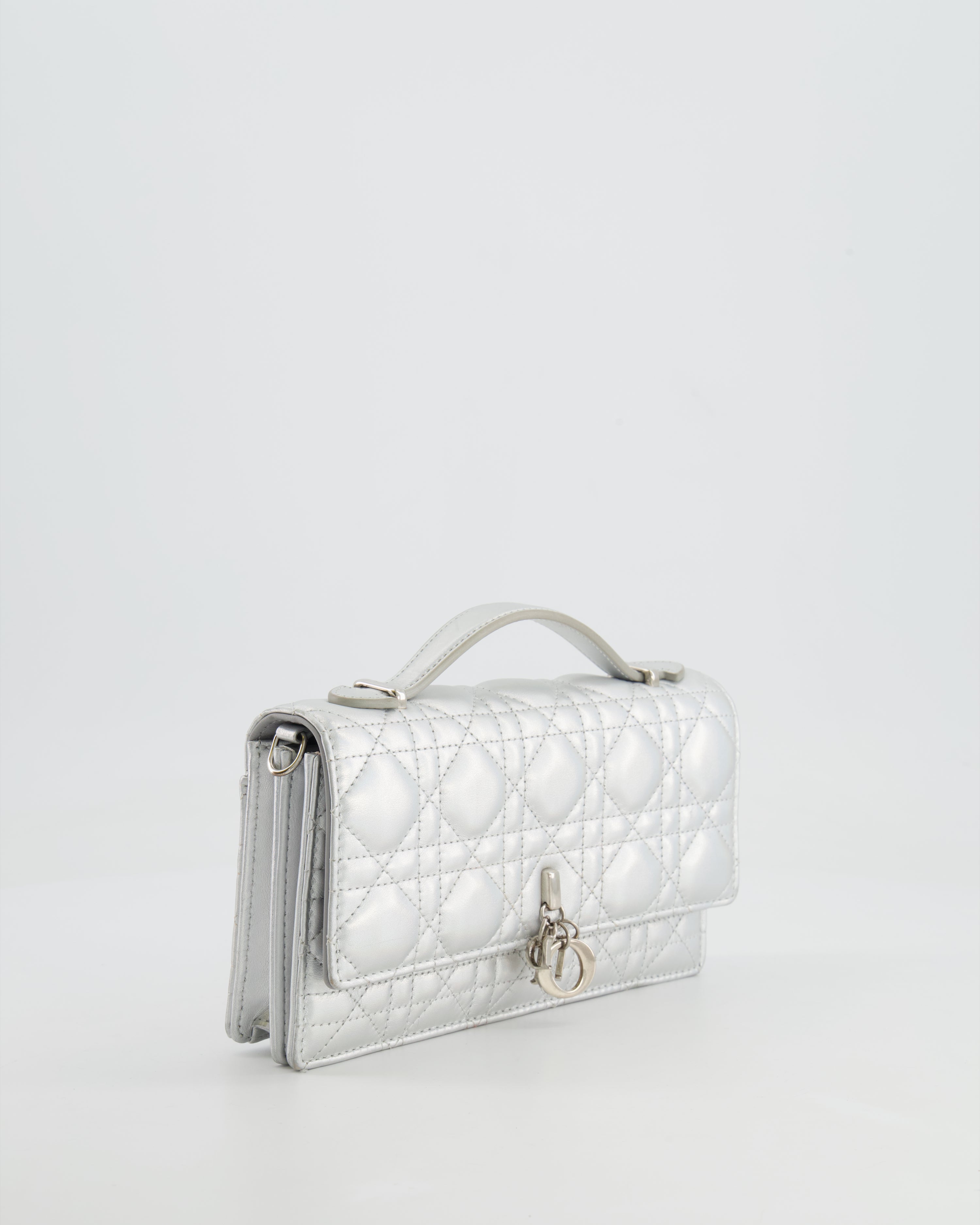 Christian Dior Silver Iridescent My Dior Mini Bag with Silver Hardware