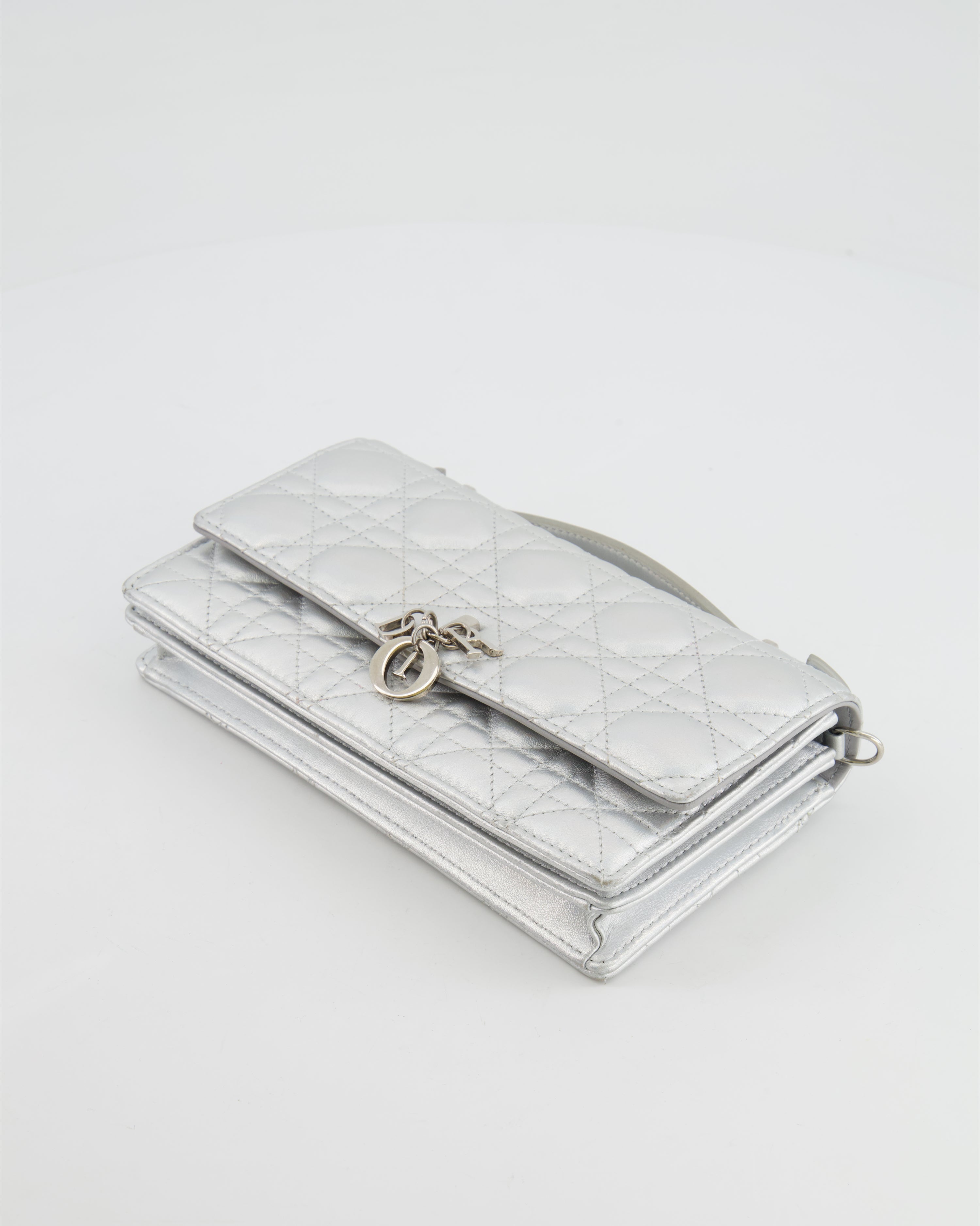 Christian Dior Silver Iridescent My Dior Mini Bag with Silver Hardware