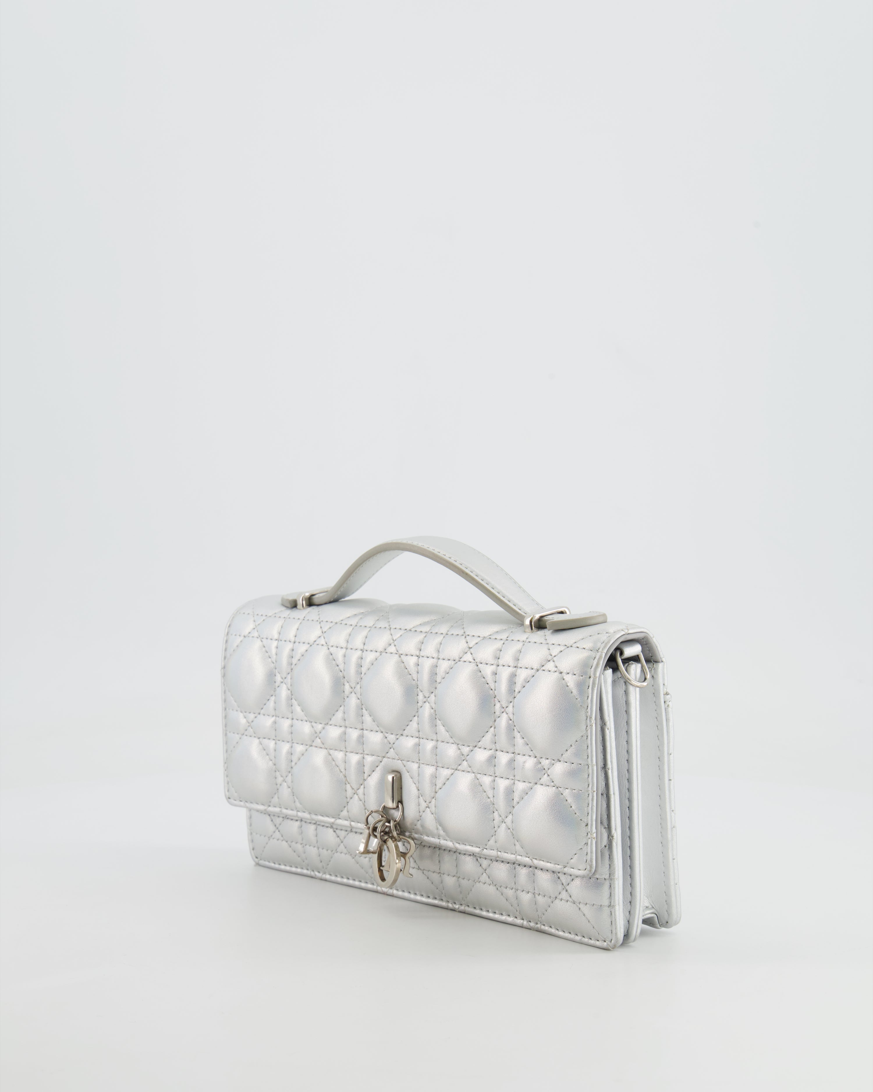 Christian Dior Silver Iridescent My Dior Mini Bag with Silver Hardware