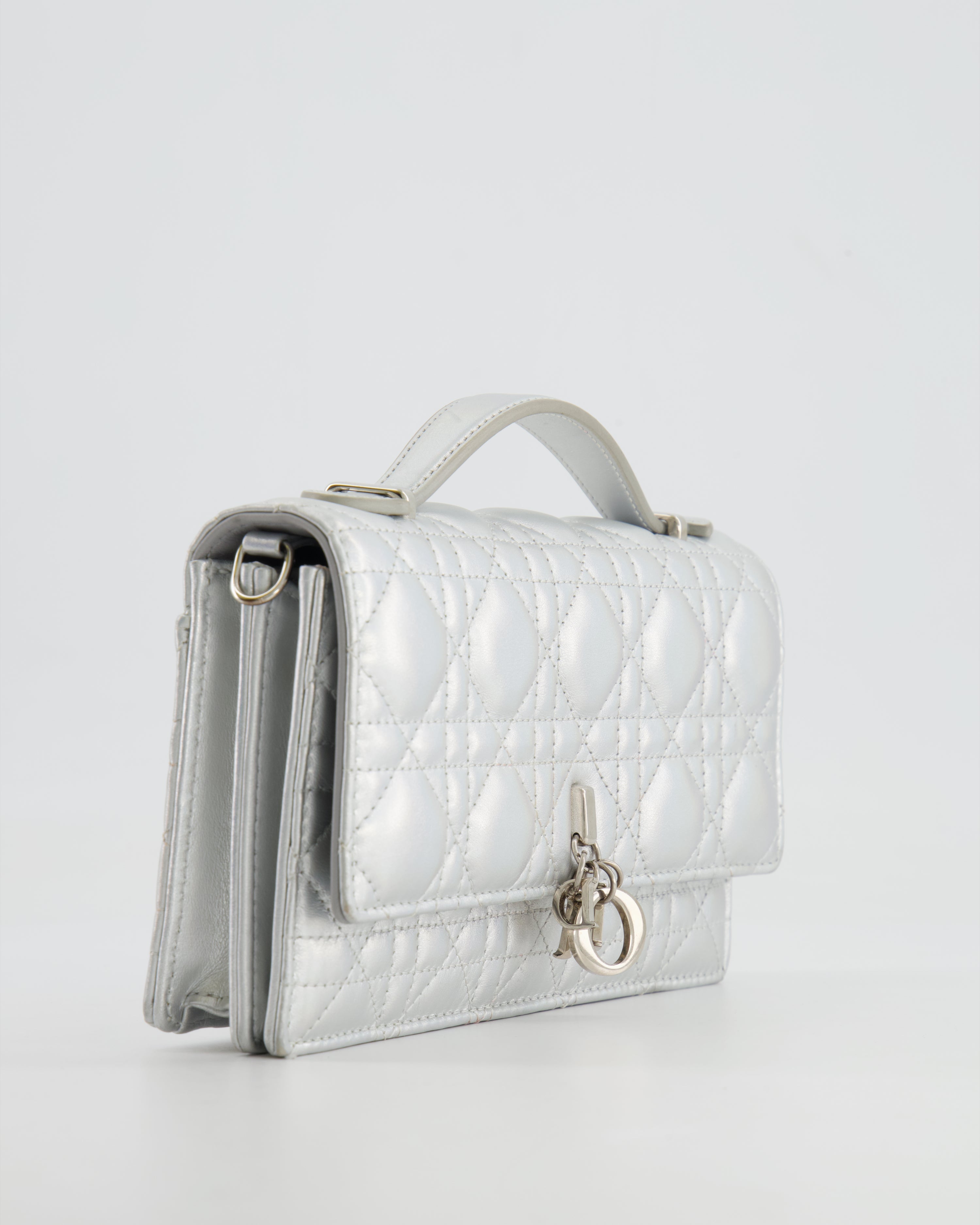 Christian Dior Silver Iridescent My Dior Mini Bag with Silver Hardware