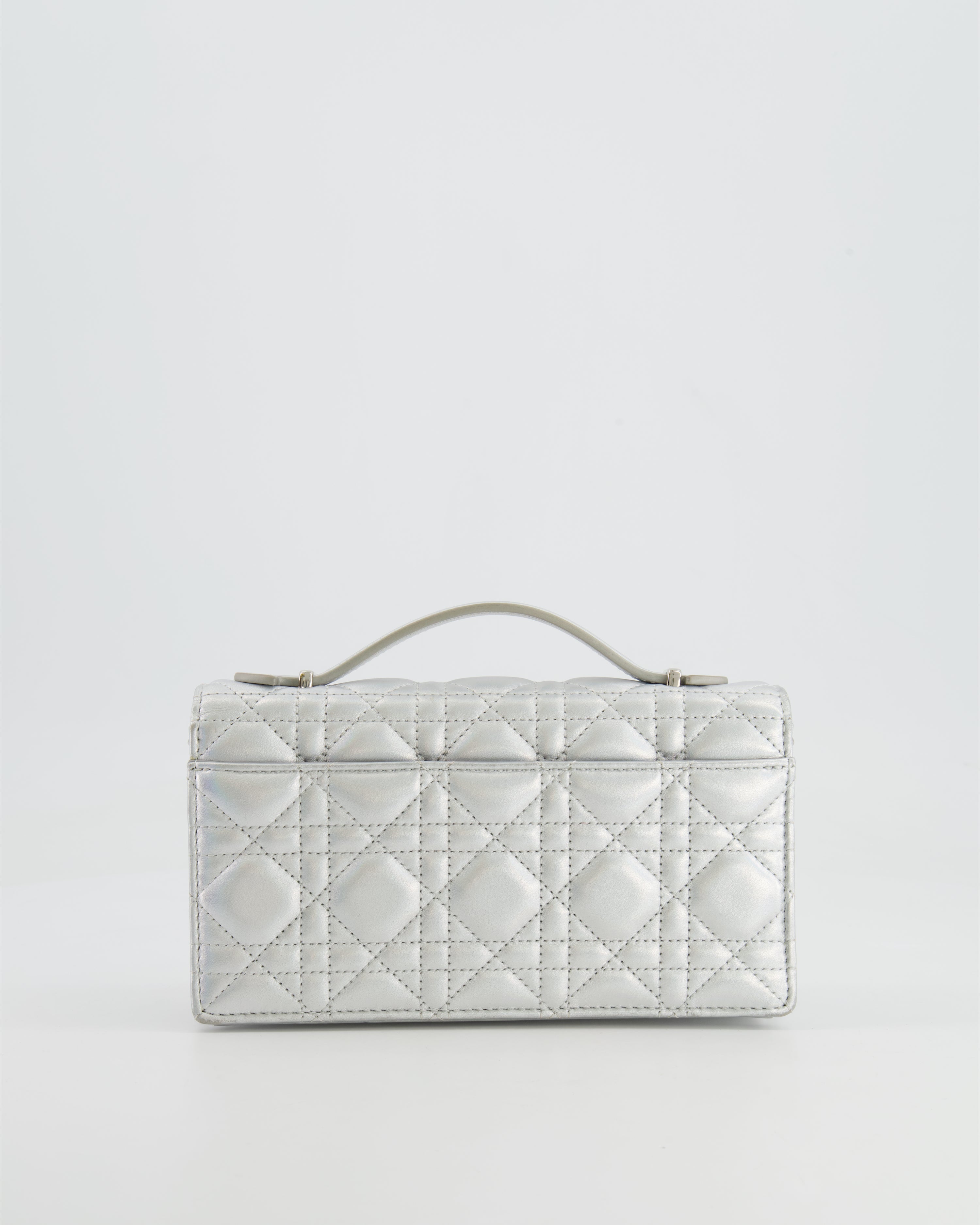 Christian Dior Silver Iridescent My Dior Mini Bag with Silver Hardware